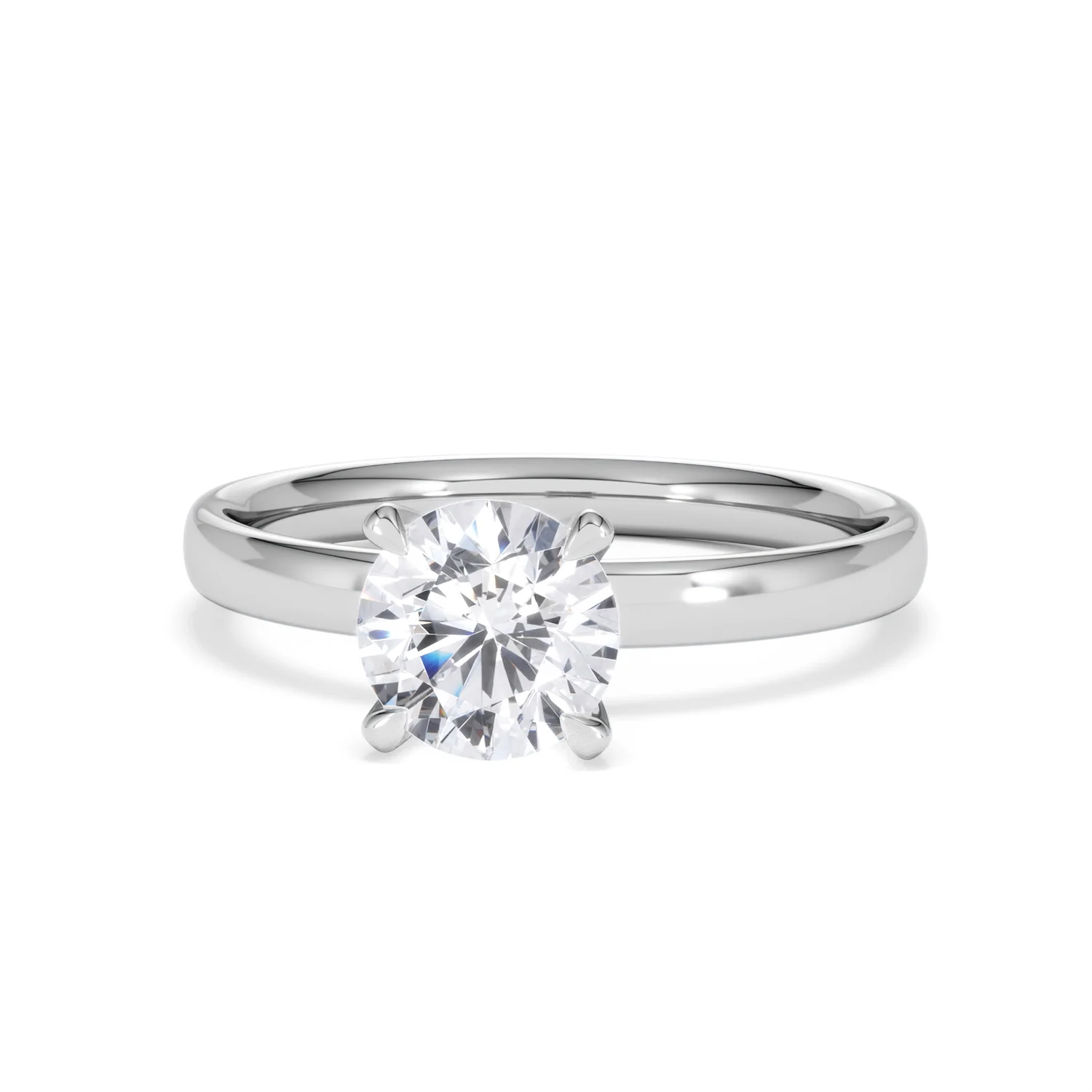 Origin 1.00ct Round Cut Lab Diamond Solitaire Engagement Ring in Platinum - Image 86