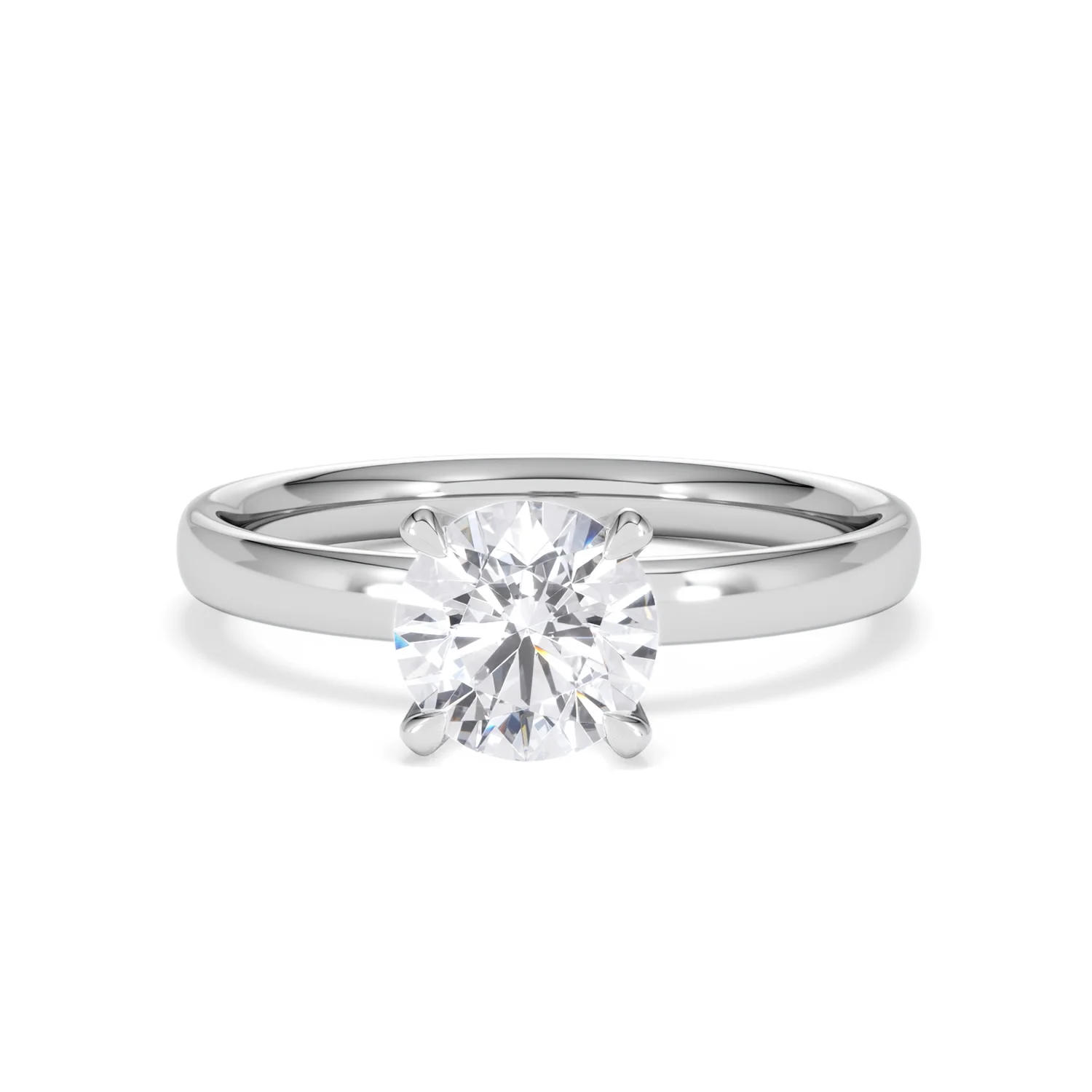 Origin 1.00ct Round Cut Lab Diamond Solitaire Engagement Ring in Platinum - Image 87