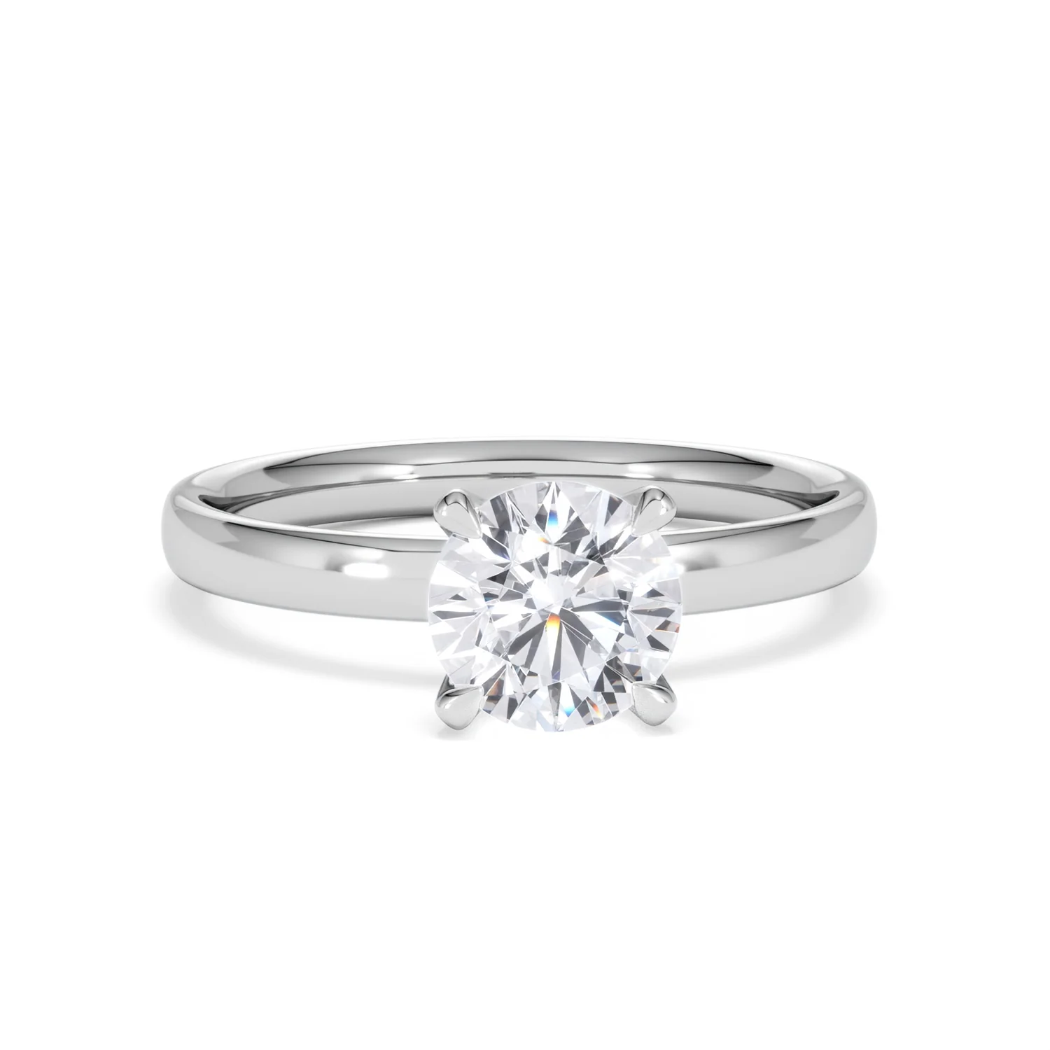 Origin 1.00ct Round Cut Lab Diamond Solitaire Engagement Ring in Platinum - Image 9