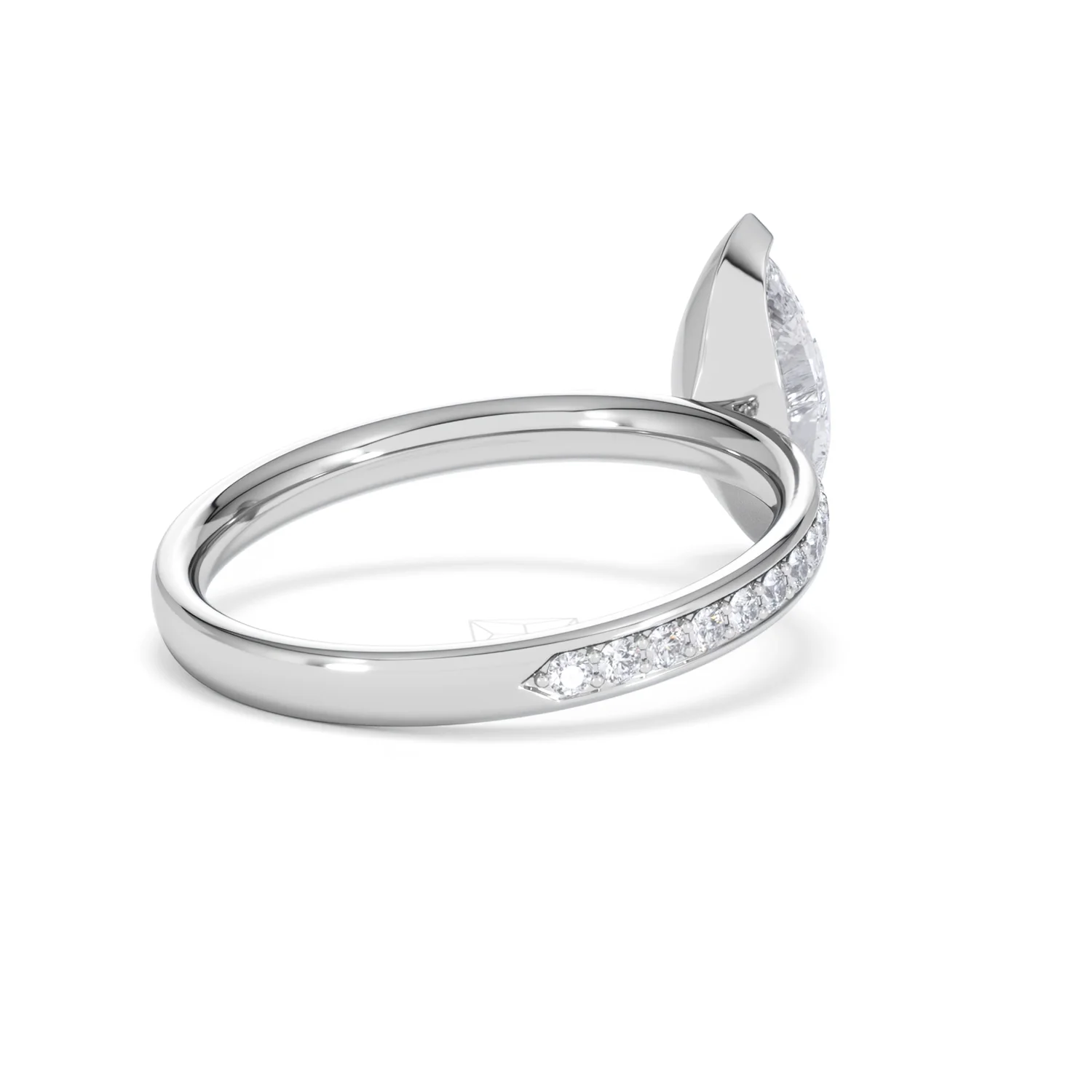 Origin 1.25ct Marquise Cut Lab Diamond Solitaire Engagement Ring with Side Stones in 18K White Gold - Image 38