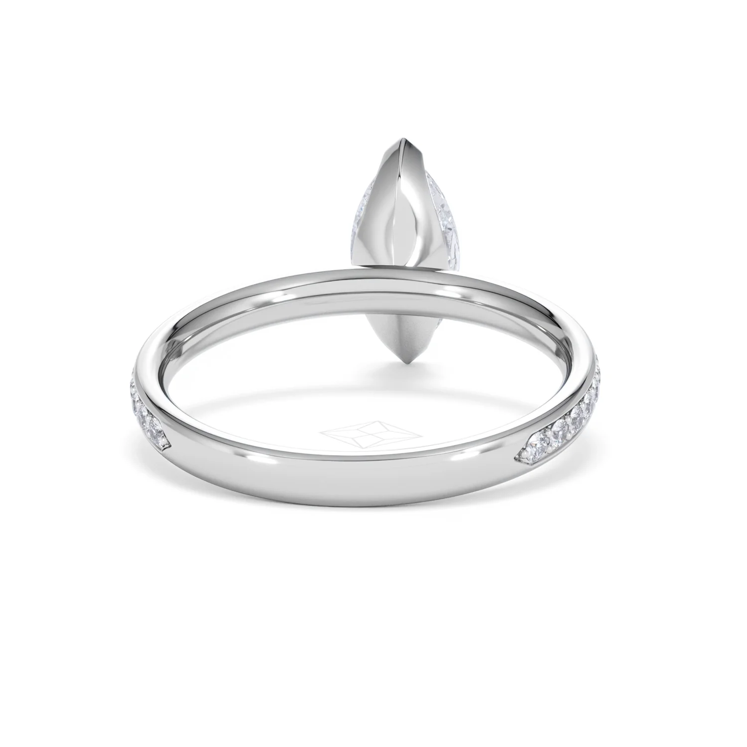 Origin 1.25ct Marquise Cut Lab Diamond Solitaire Engagement Ring with Side Stones in 18K White Gold - Image 45