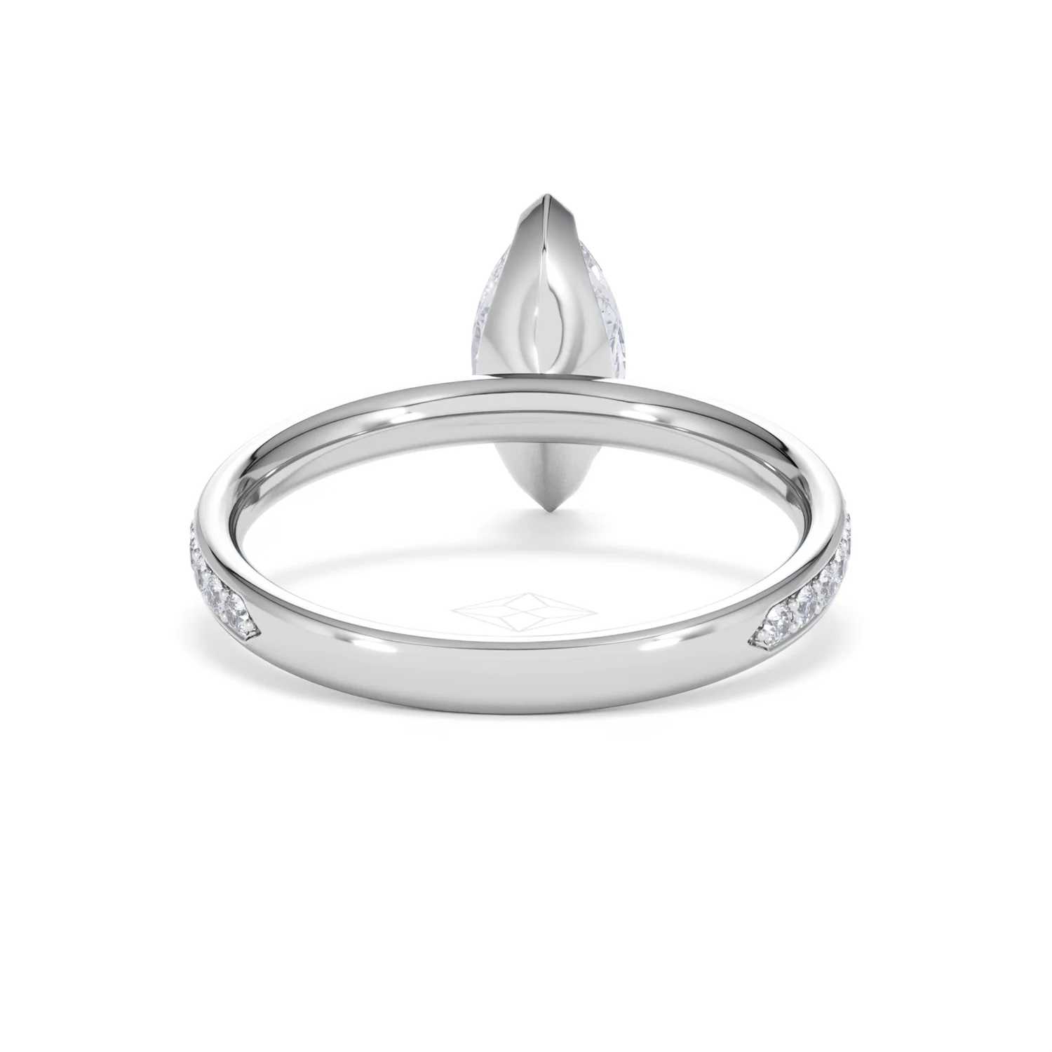 Origin 1.25ct Marquise Cut Lab Diamond Solitaire Engagement Ring with Side Stones in 18K White Gold - Image 46