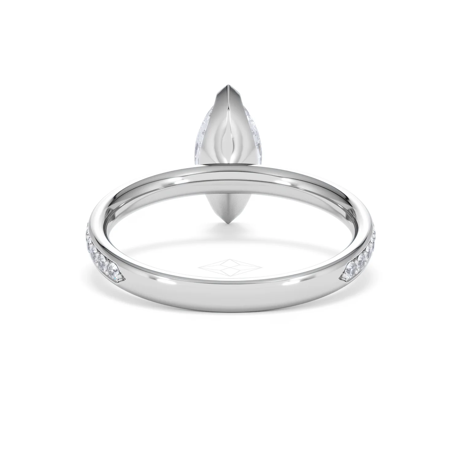 Origin 1.25ct Marquise Cut Lab Diamond Solitaire Engagement Ring with Side Stones in 18K White Gold - Image 47