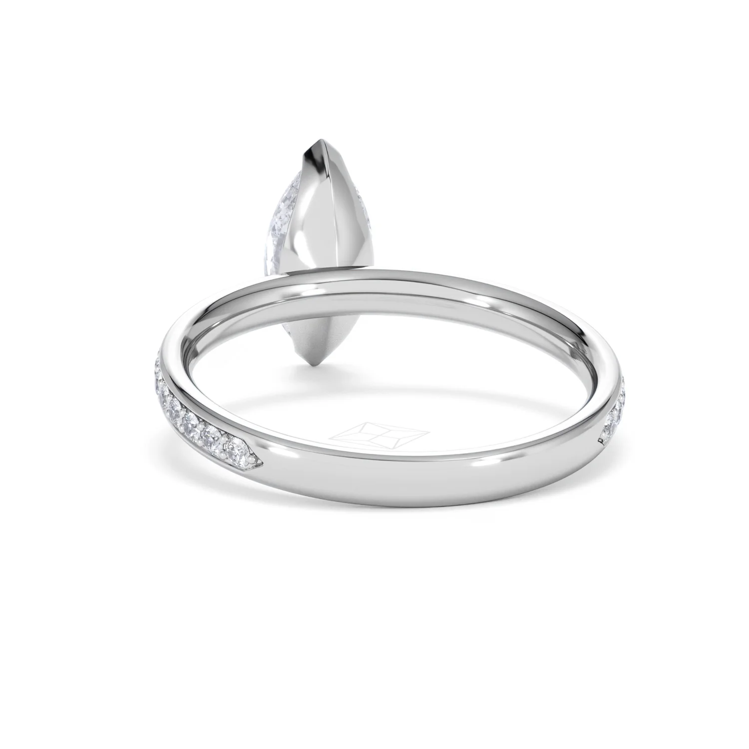 Origin 1.25ct Marquise Cut Lab Diamond Solitaire Engagement Ring with Side Stones in 18K White Gold - Image 50