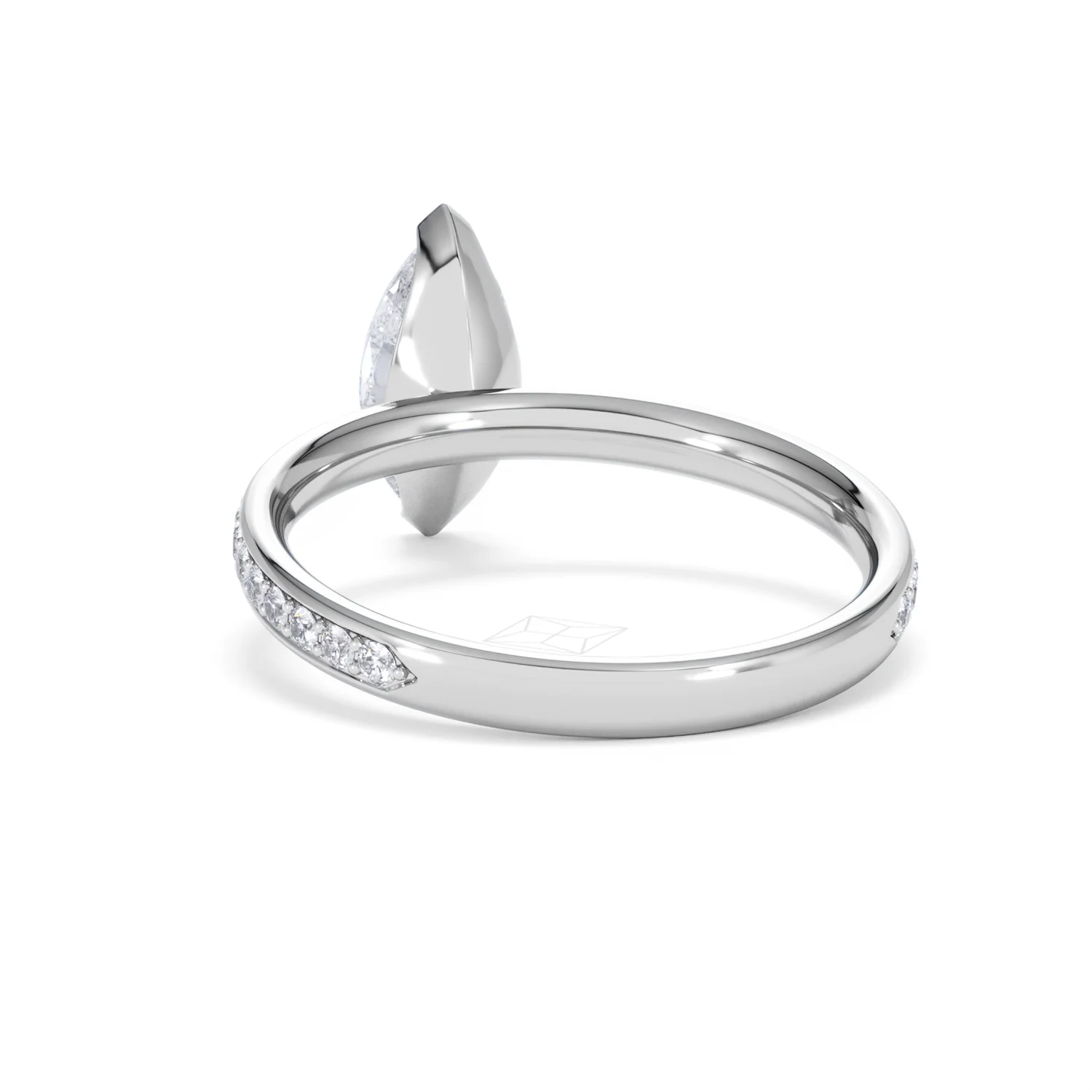 Origin 1.25ct Marquise Cut Lab Diamond Solitaire Engagement Ring with Side Stones in 18K White Gold - Image 51