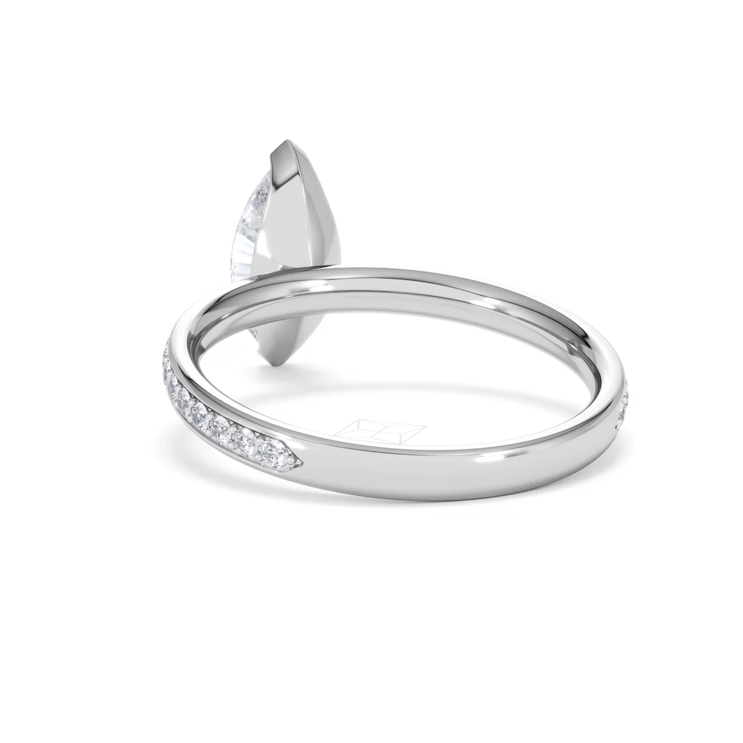 Origin 1.25ct Marquise Cut Lab Diamond Solitaire Engagement Ring with Side Stones in 18K White Gold - Image 52