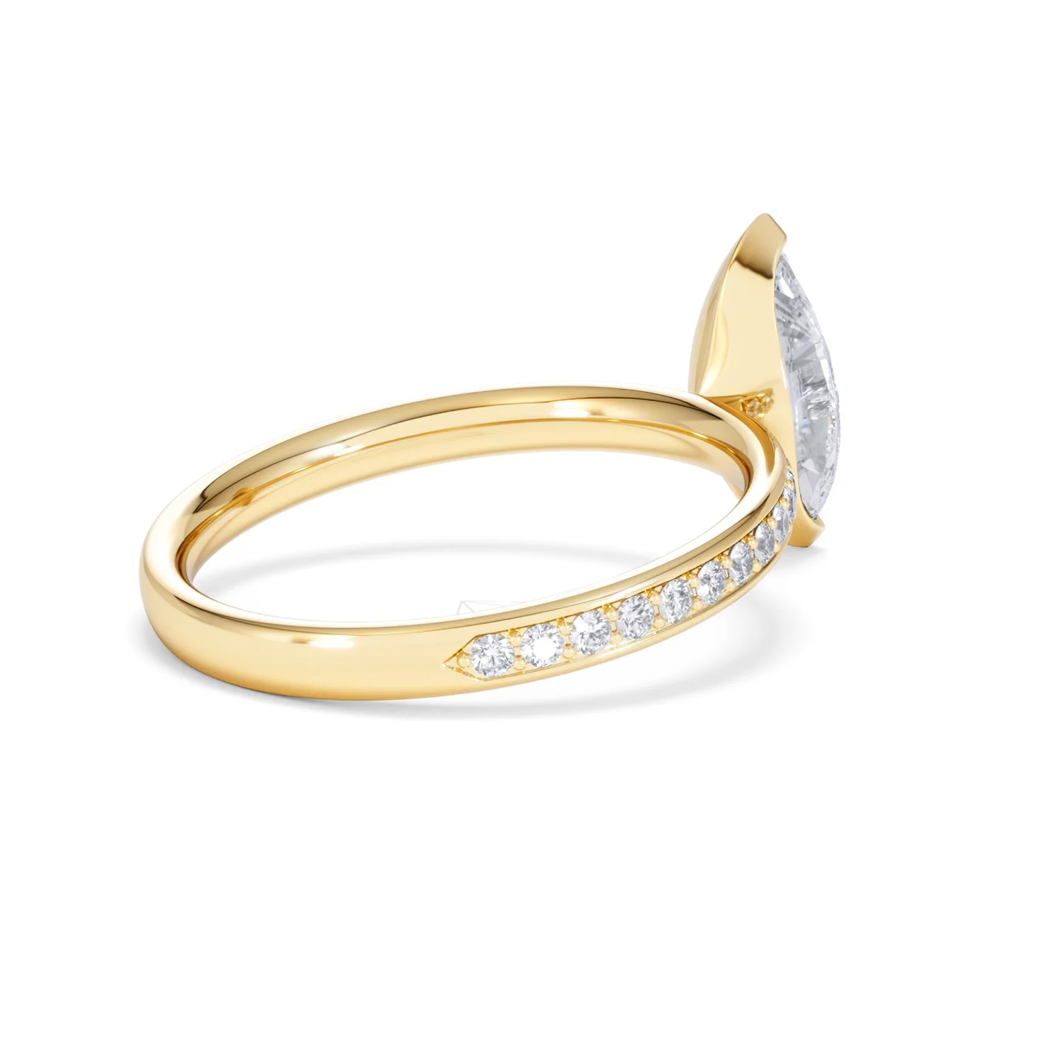 Origin 1.25ct Marquise Cut Lab Diamond Solitaire Engagement Ring with Side Stones in 18K Yellow Gold - Image 36