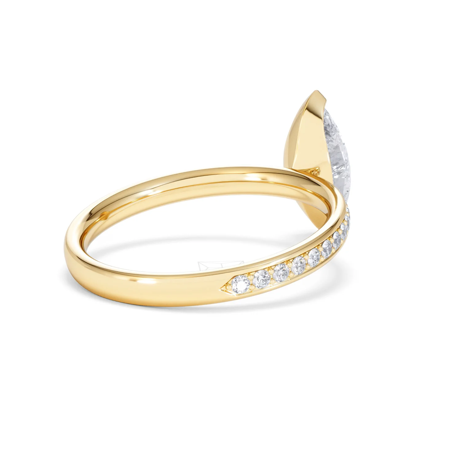 Origin 1.25ct Marquise Cut Lab Diamond Solitaire Engagement Ring with Side Stones in 18K Yellow Gold - Image 38