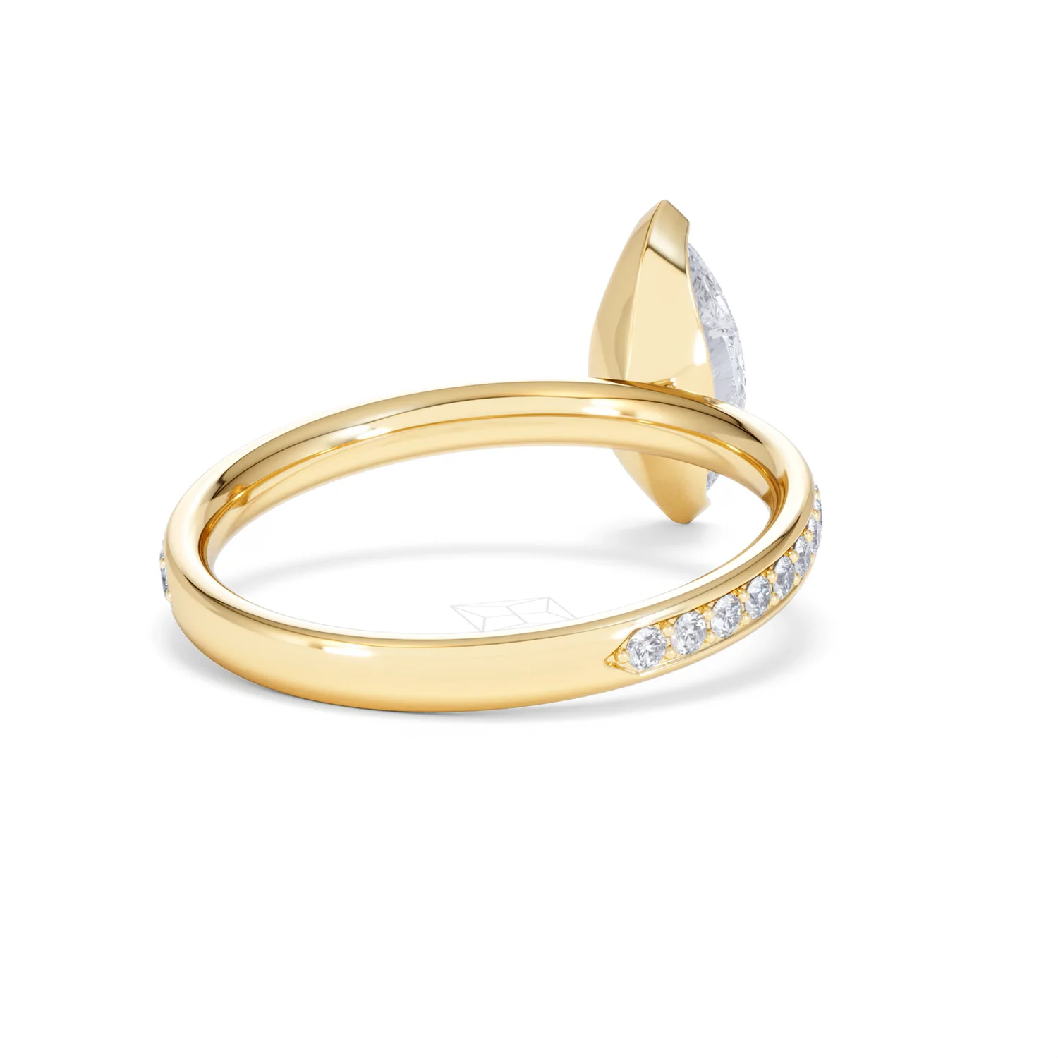 Origin 1.25ct Marquise Cut Lab Diamond Solitaire Engagement Ring with Side Stones in 18K Yellow Gold - Image 41
