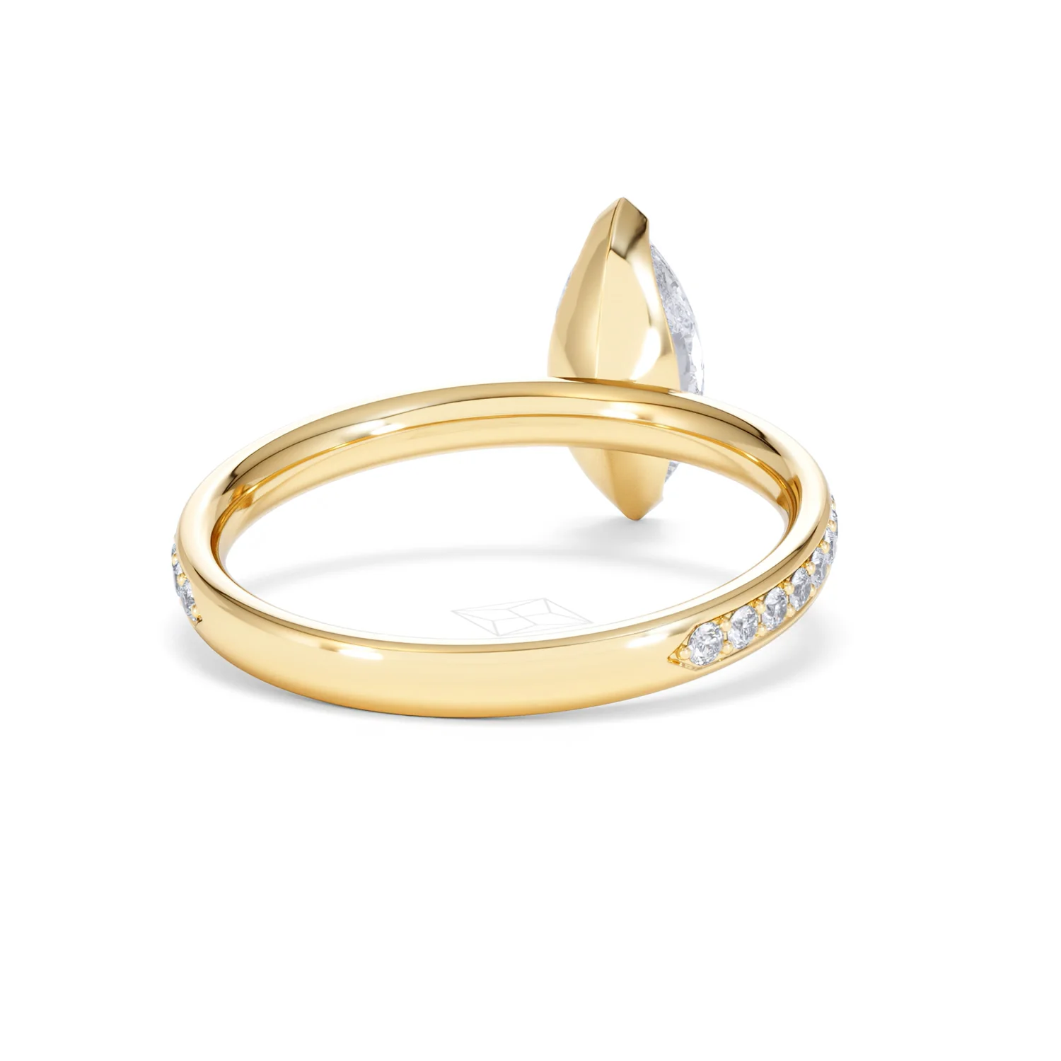 Origin 1.25ct Marquise Cut Lab Diamond Solitaire Engagement Ring with Side Stones in 18K Yellow Gold - Image 43