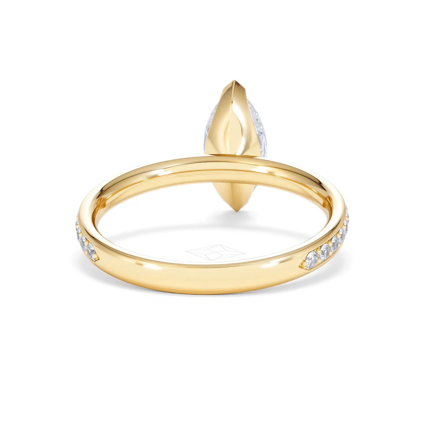 Origin 1.25ct Marquise Cut Lab Diamond Solitaire Engagement Ring with Side Stones in 18K Yellow Gold - Image 45