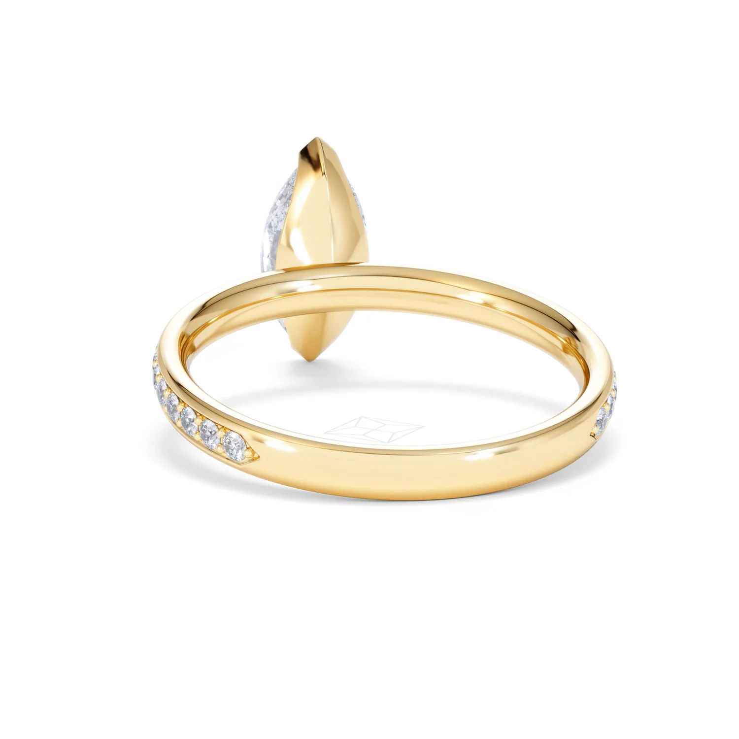 Origin 1.25ct Marquise Cut Lab Diamond Solitaire Engagement Ring with Side Stones in 18K Yellow Gold - Image 50