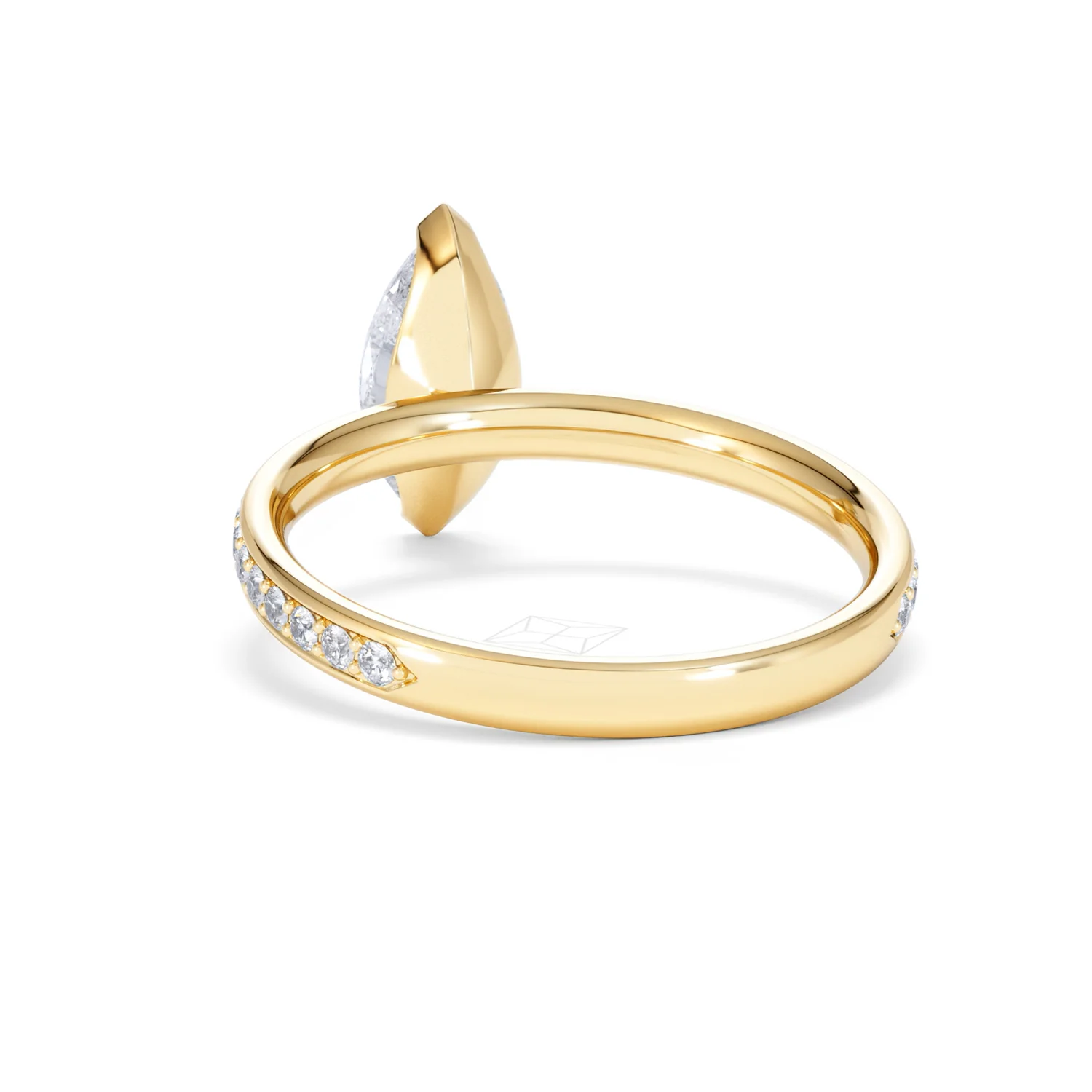 Origin 1.25ct Marquise Cut Lab Diamond Solitaire Engagement Ring with Side Stones in 18K Yellow Gold - Image 51