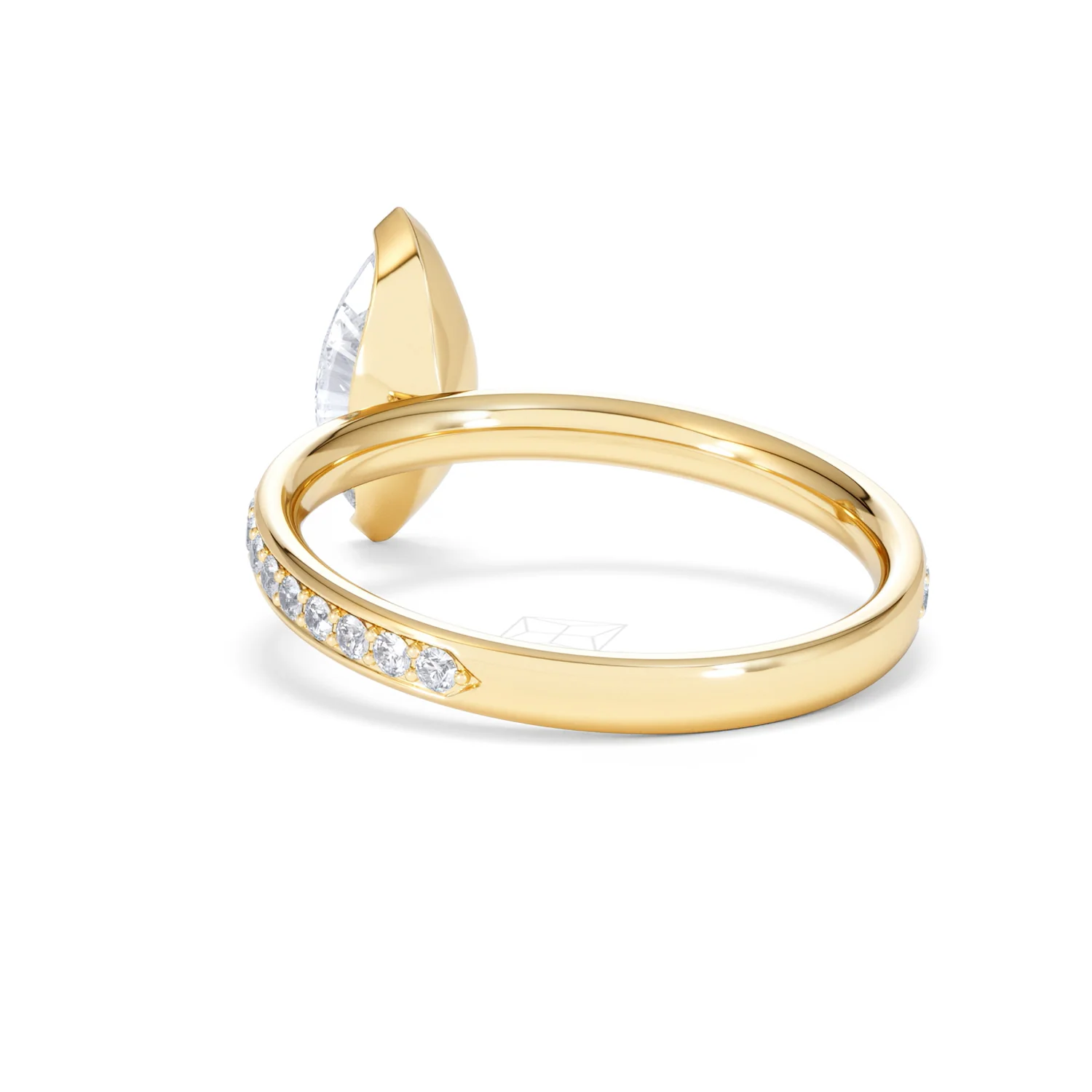 Origin 1.25ct Marquise Cut Lab Diamond Solitaire Engagement Ring with Side Stones in 18K Yellow Gold - Image 53