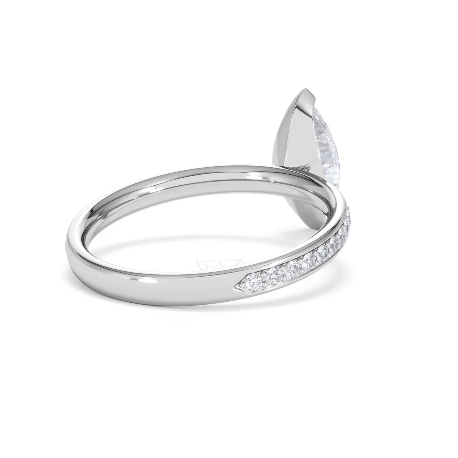 Origin 1.25ct Marquise Cut Lab Diamond Solitaire Engagement Ring with Side Stones in Platinum - Image 39