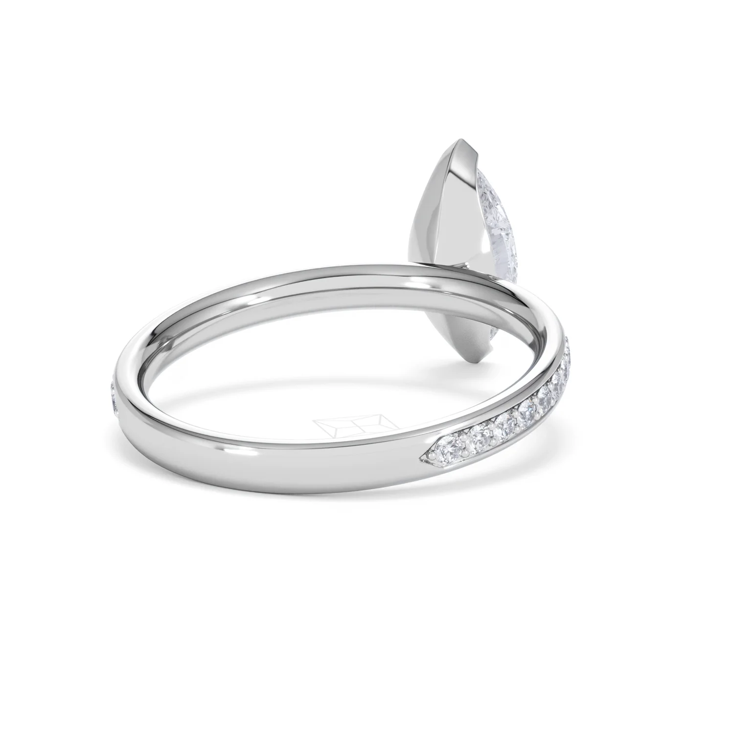 Origin 1.25ct Marquise Cut Lab Diamond Solitaire Engagement Ring with Side Stones in Platinum - Image 41