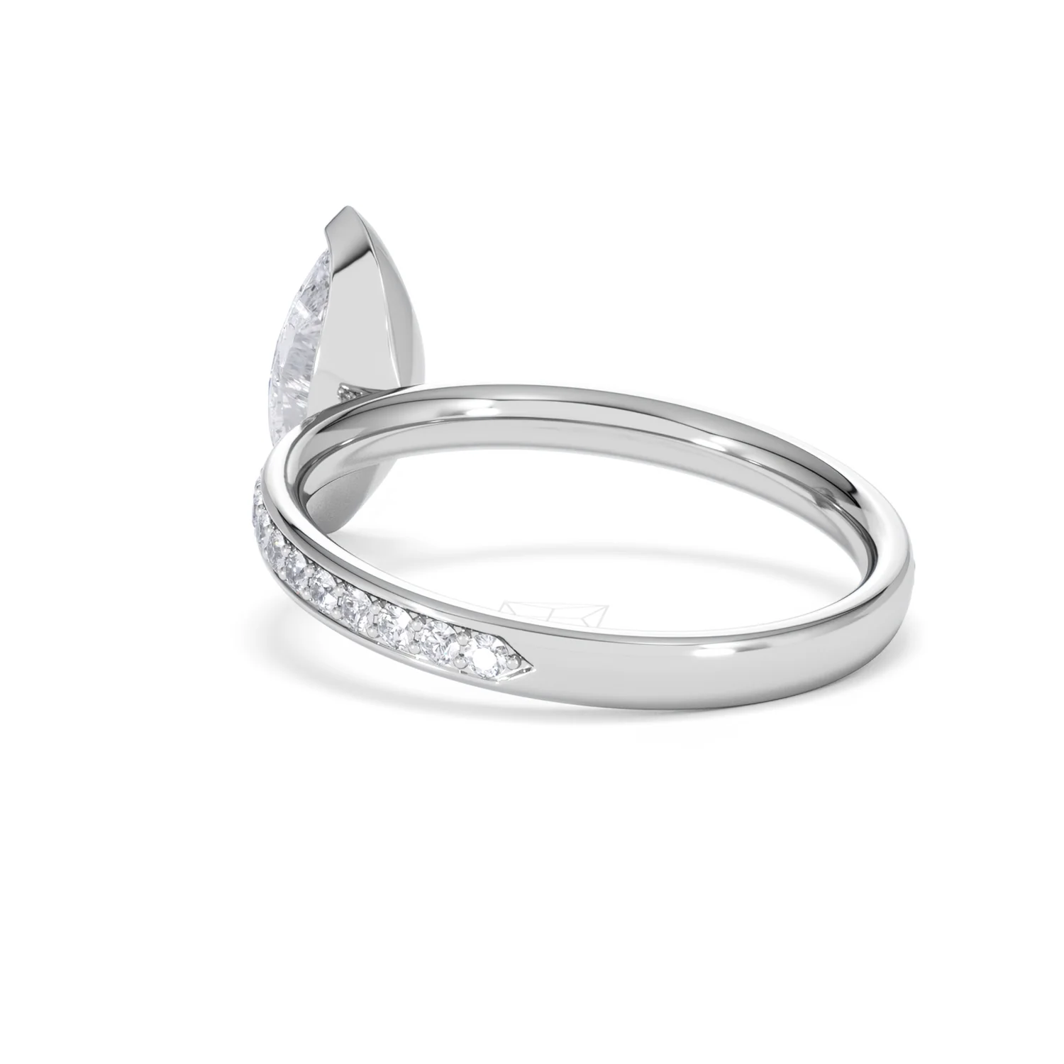 Origin 1.25ct Marquise Cut Lab Diamond Solitaire Engagement Ring with Side Stones in Platinum - Image 55