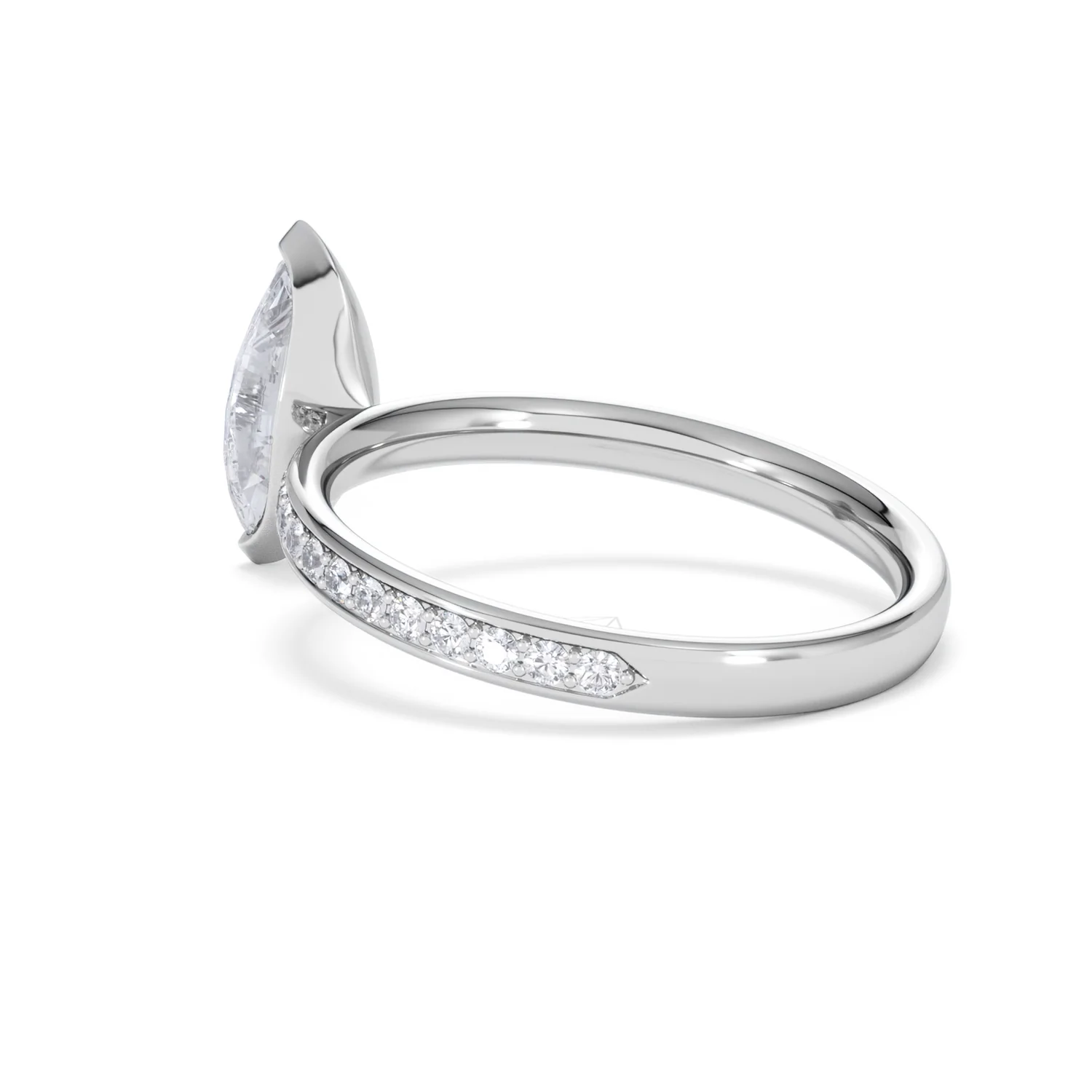 Origin 1.25ct Marquise Cut Lab Diamond Solitaire Engagement Ring with Side Stones in Platinum - Image 58