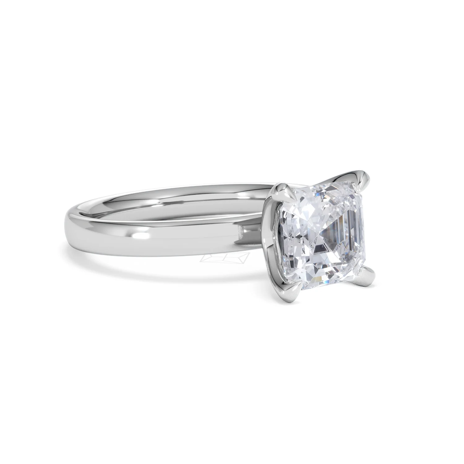 Origin 2.00ct Asscher Cut Lab Diamond Solitaire Engagement Ring in 18K White Gold - Image 15