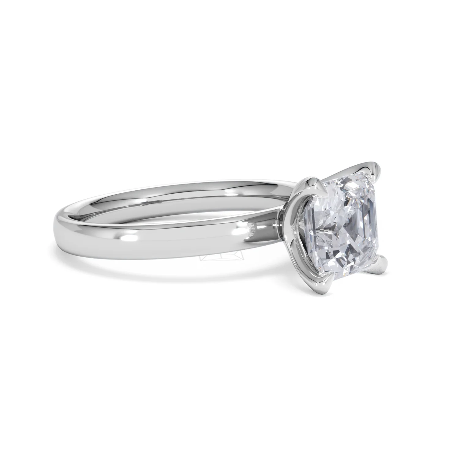 Origin 2.00ct Asscher Cut Lab Diamond Solitaire Engagement Ring in 18K White Gold - Image 18