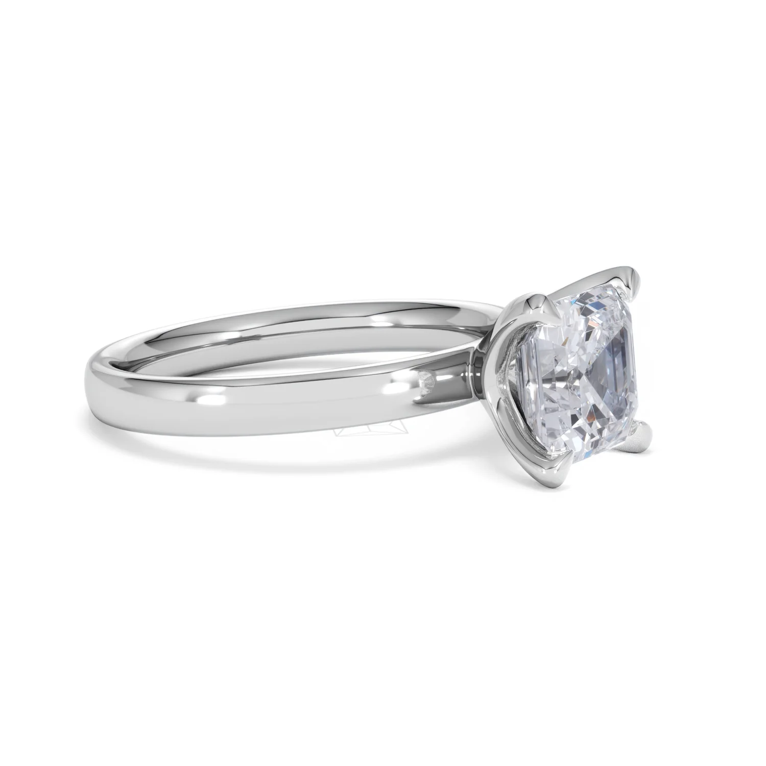 Origin 2.00ct Asscher Cut Lab Diamond Solitaire Engagement Ring in 18K White Gold - Image 19