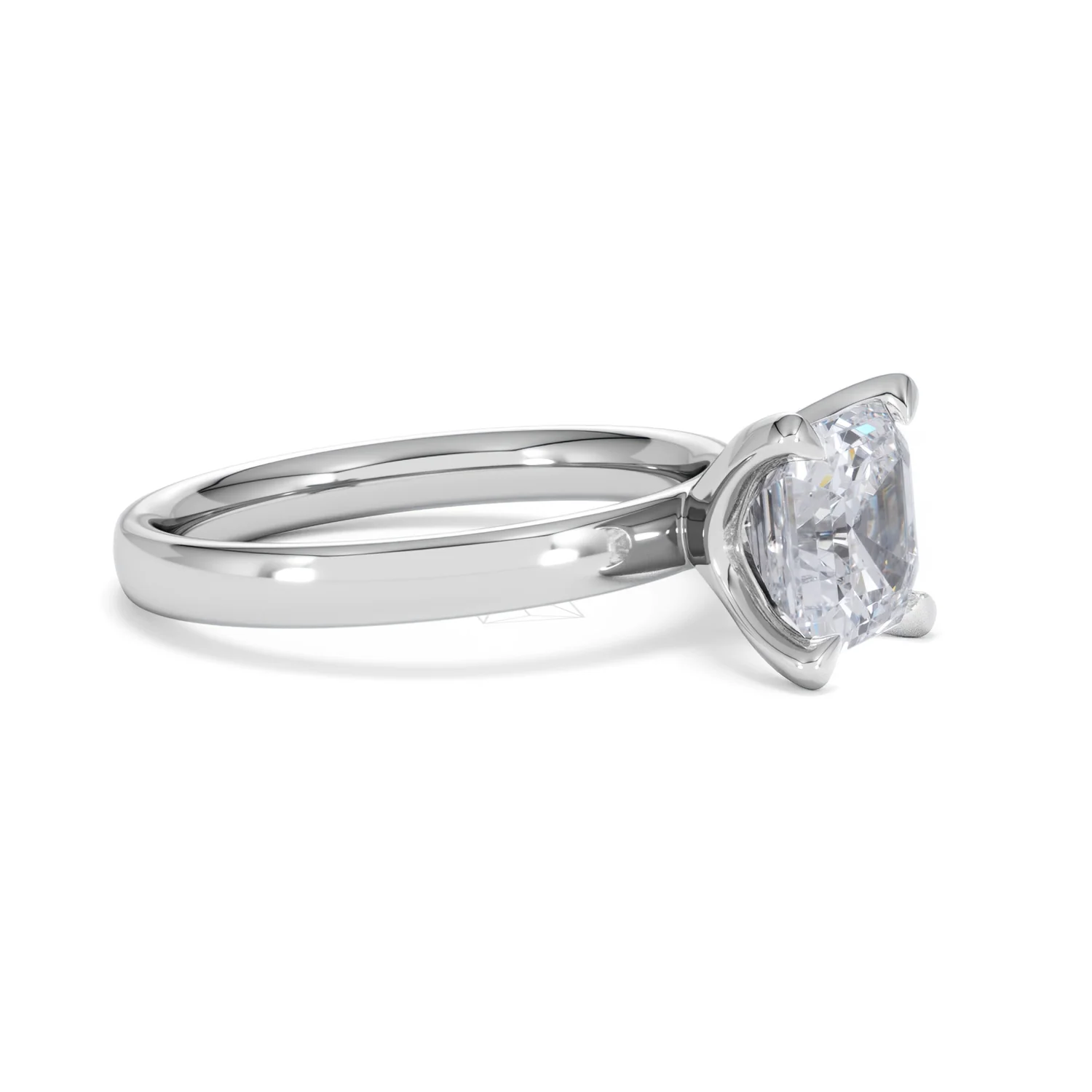 Origin 2.00ct Asscher Cut Lab Diamond Solitaire Engagement Ring in 18K White Gold - Image 20