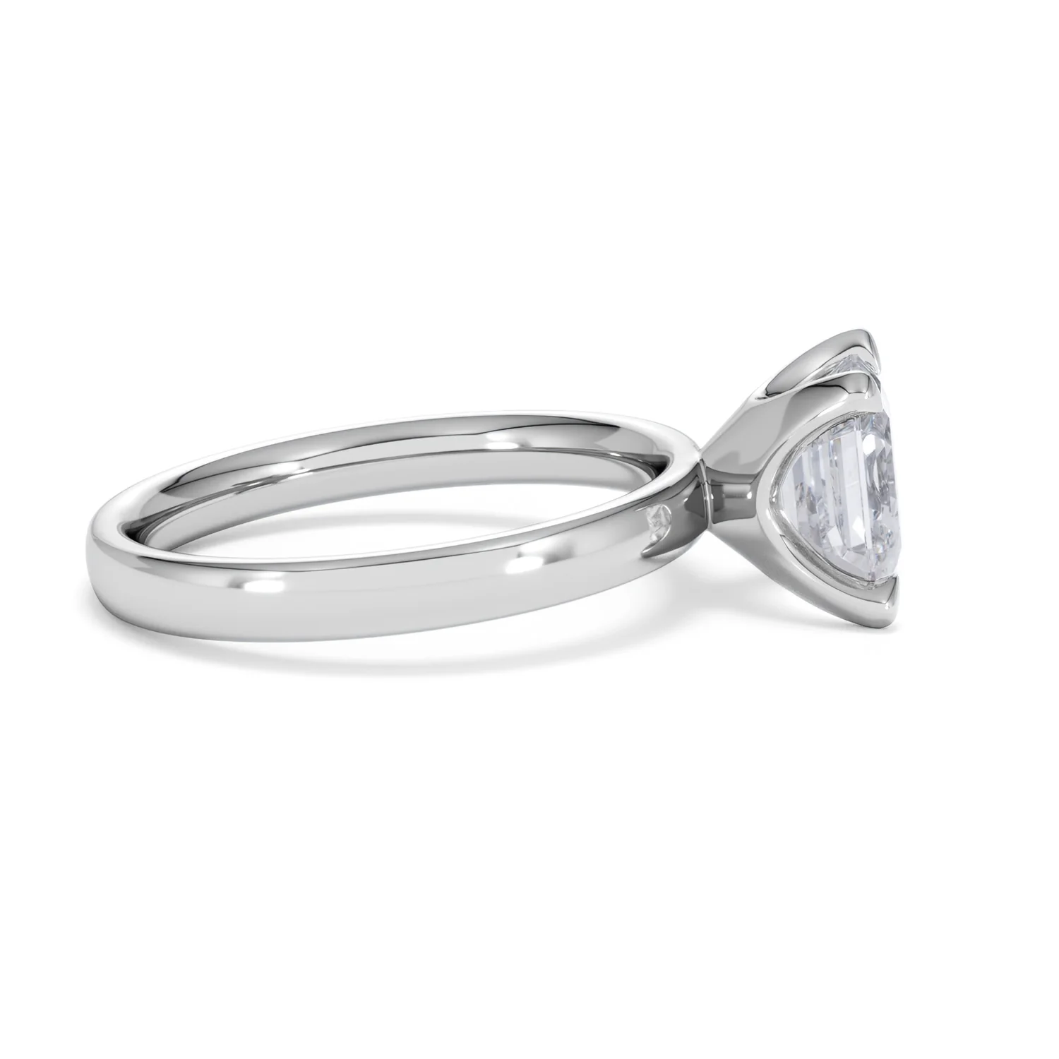 Origin 2.00ct Asscher Cut Lab Diamond Solitaire Engagement Ring in 18K White Gold - Image 26