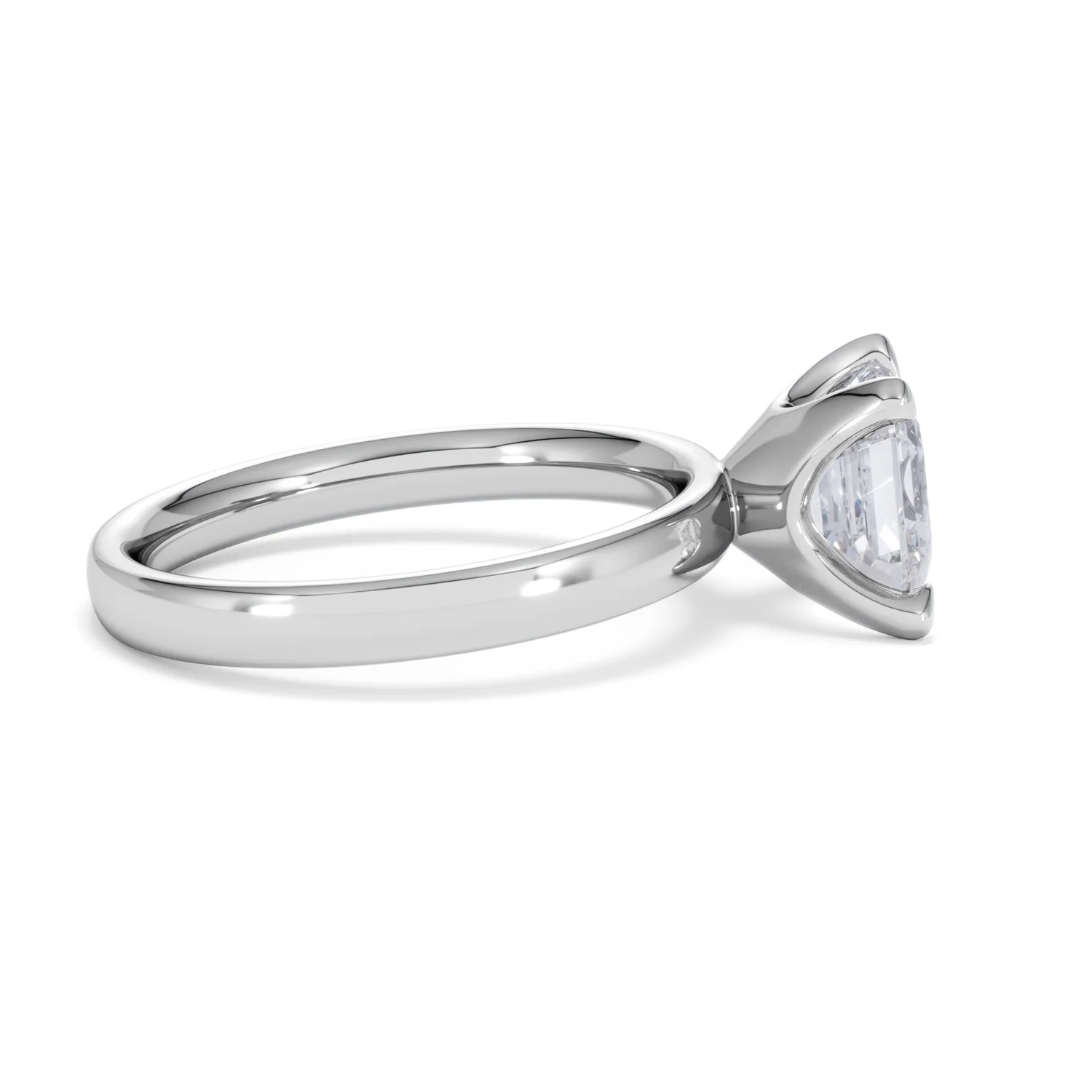 Origin 2.00ct Asscher Cut Lab Diamond Solitaire Engagement Ring in 18K White Gold - Image 27
