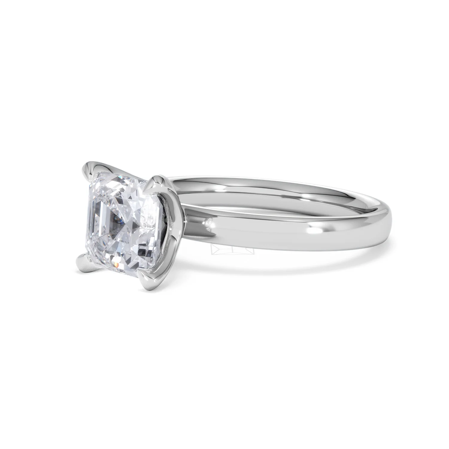 Origin 2.00ct Asscher Cut Lab Diamond Solitaire Engagement Ring in 18K White Gold - Image 77