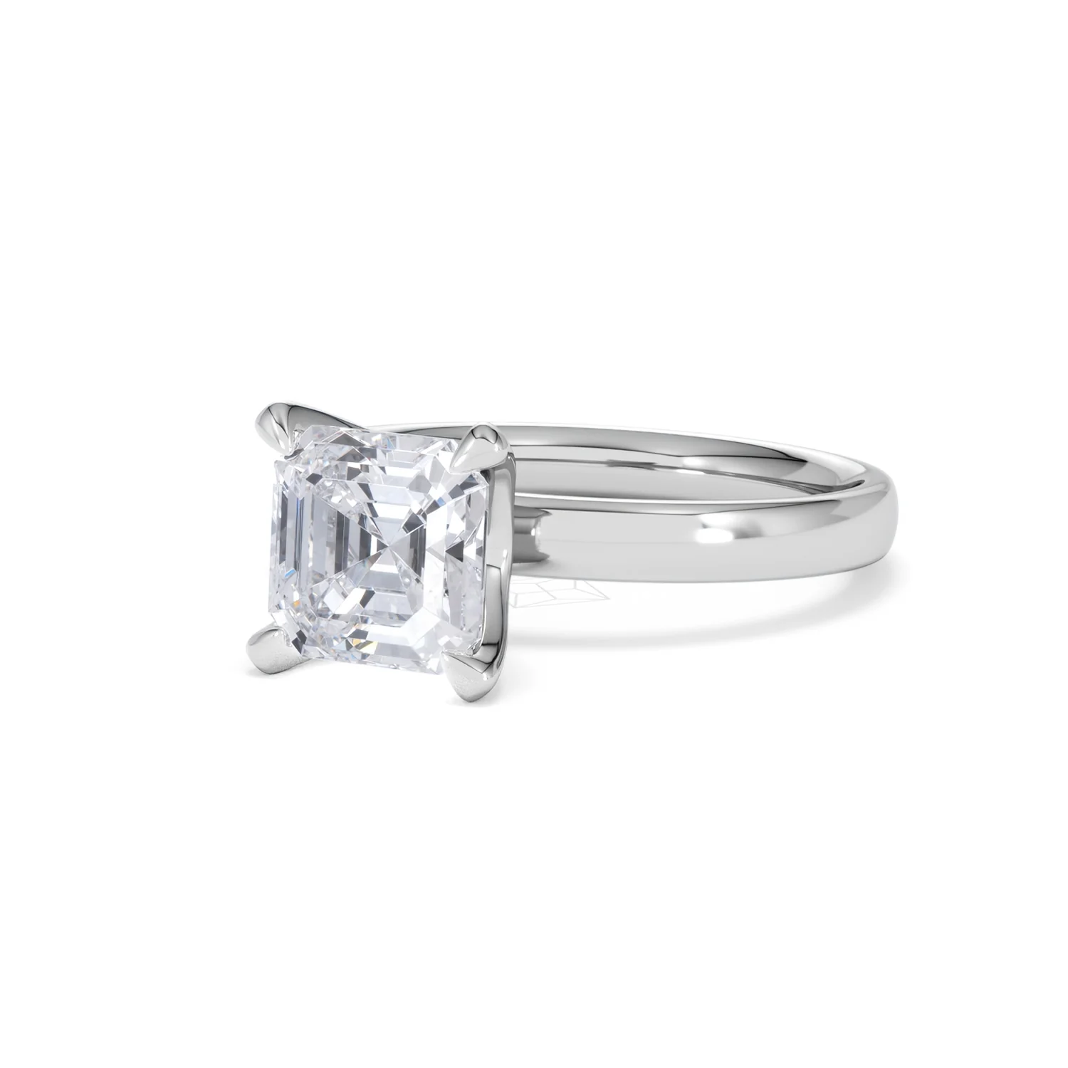 Origin 2.00ct Asscher Cut Lab Diamond Solitaire Engagement Ring in 18K White Gold - Image 81