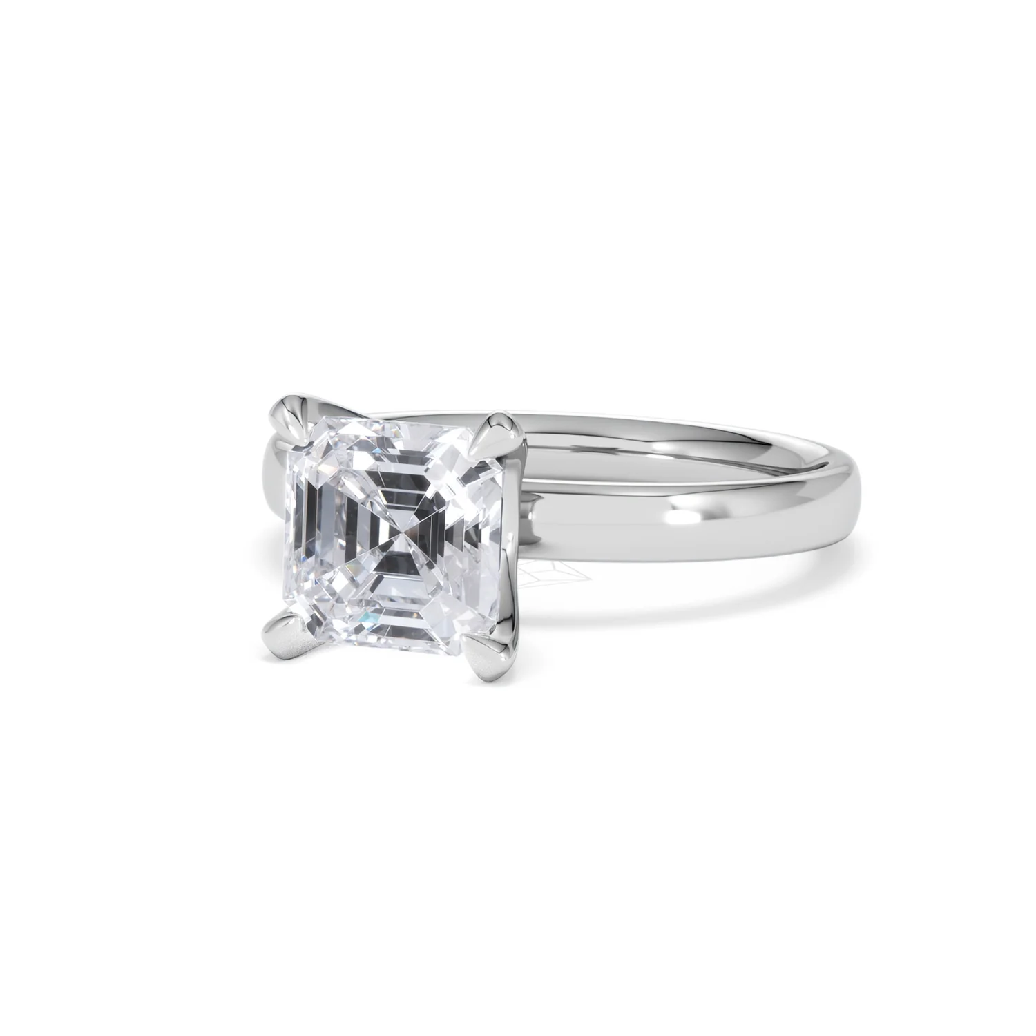 Origin 2.00ct Asscher Cut Lab Diamond Solitaire Engagement Ring in 18K White Gold - Image 82
