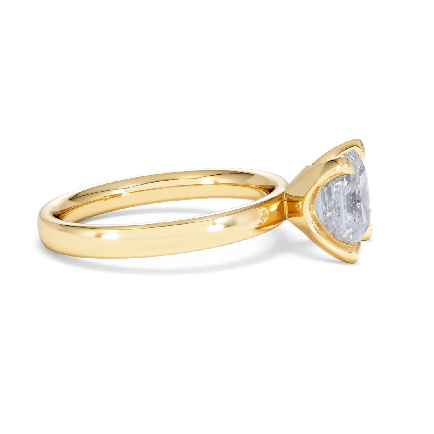 Origin 2.00ct Asscher Cut Lab Diamond Solitaire Engagement Ring in 18K Yellow Gold - Image 24