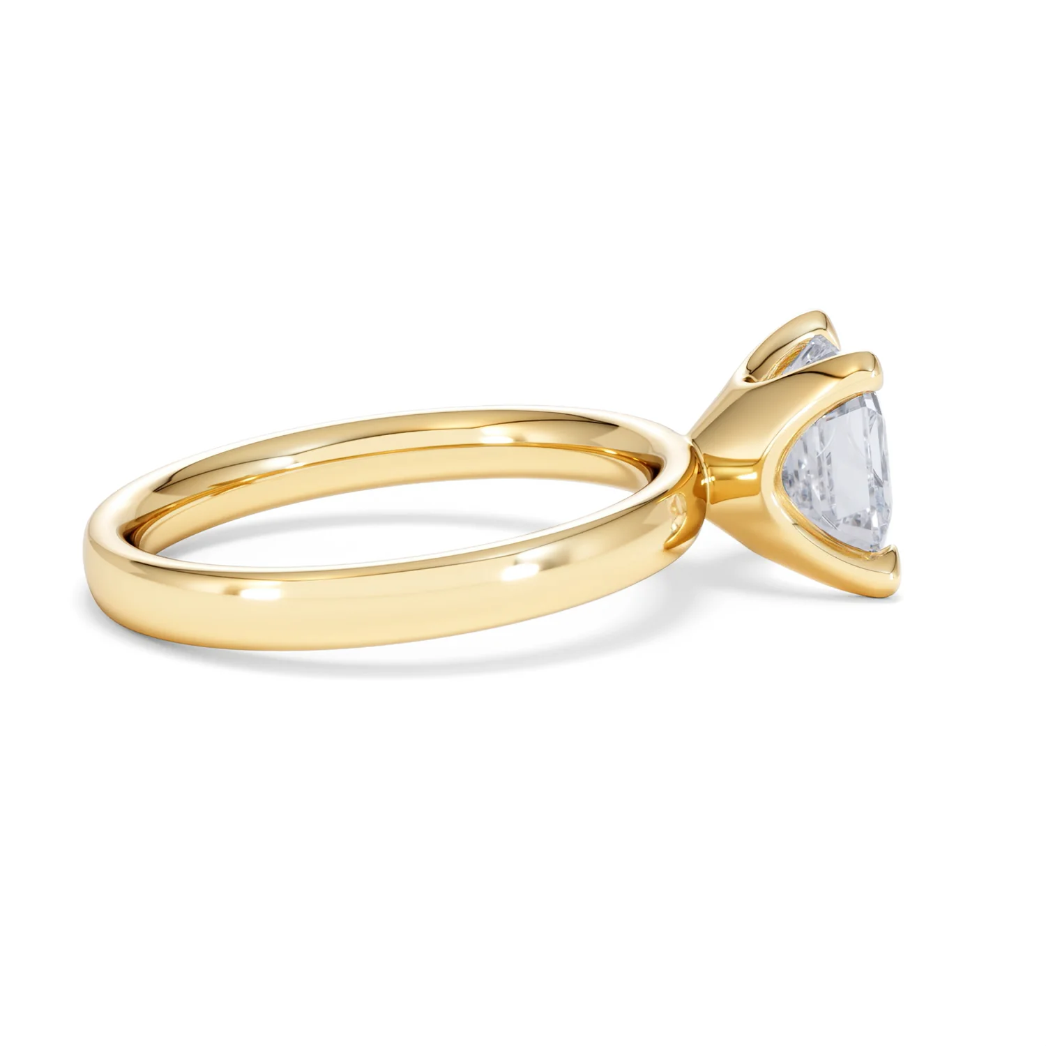 Origin 2.00ct Asscher Cut Lab Diamond Solitaire Engagement Ring in 18K Yellow Gold - Image 29