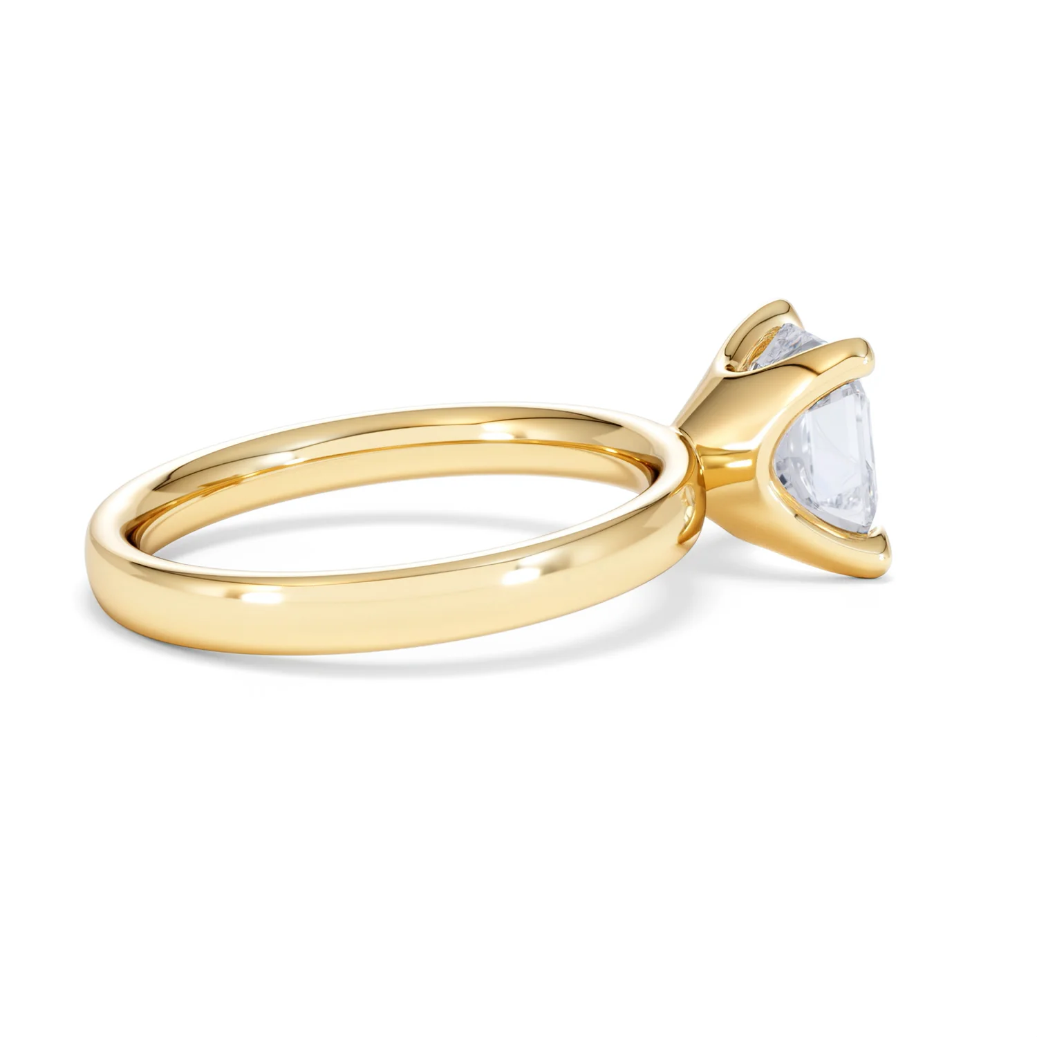 Origin 2.00ct Asscher Cut Lab Diamond Solitaire Engagement Ring in 18K Yellow Gold - Image 31