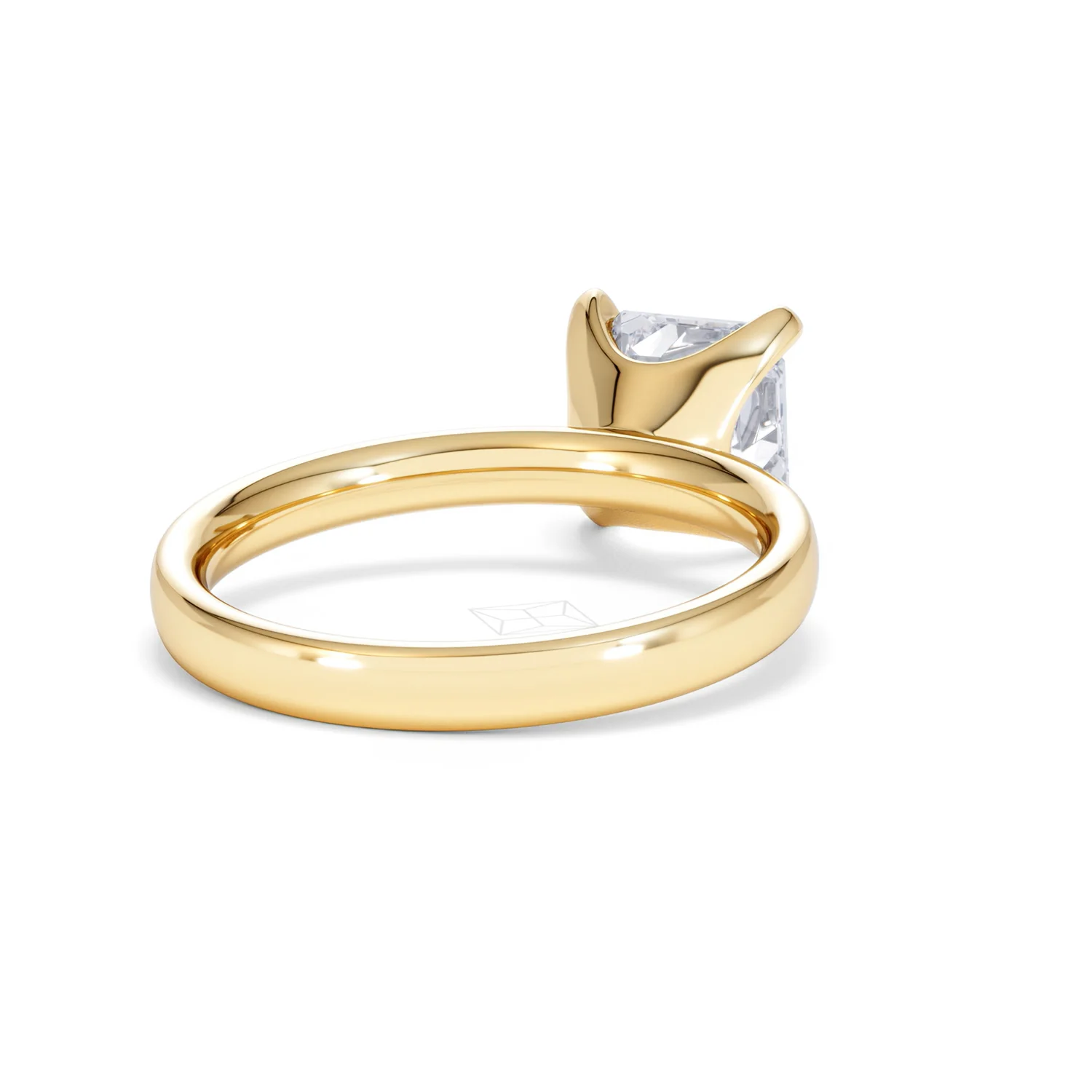 Origin 2.00ct Asscher Cut Lab Diamond Solitaire Engagement Ring in 18K Yellow Gold - Image 41