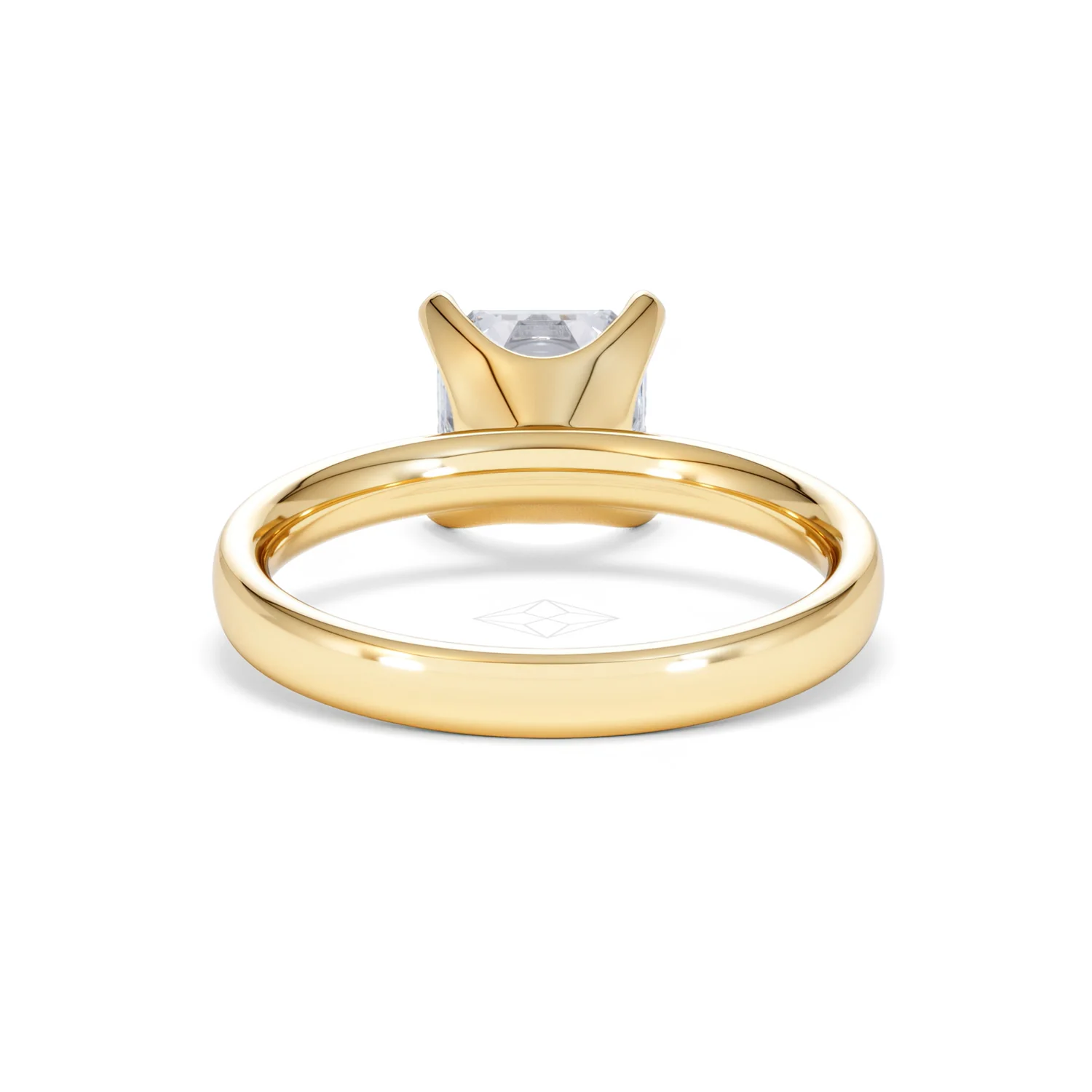 Origin 2.00ct Asscher Cut Lab Diamond Solitaire Engagement Ring in 18K Yellow Gold - Image 47