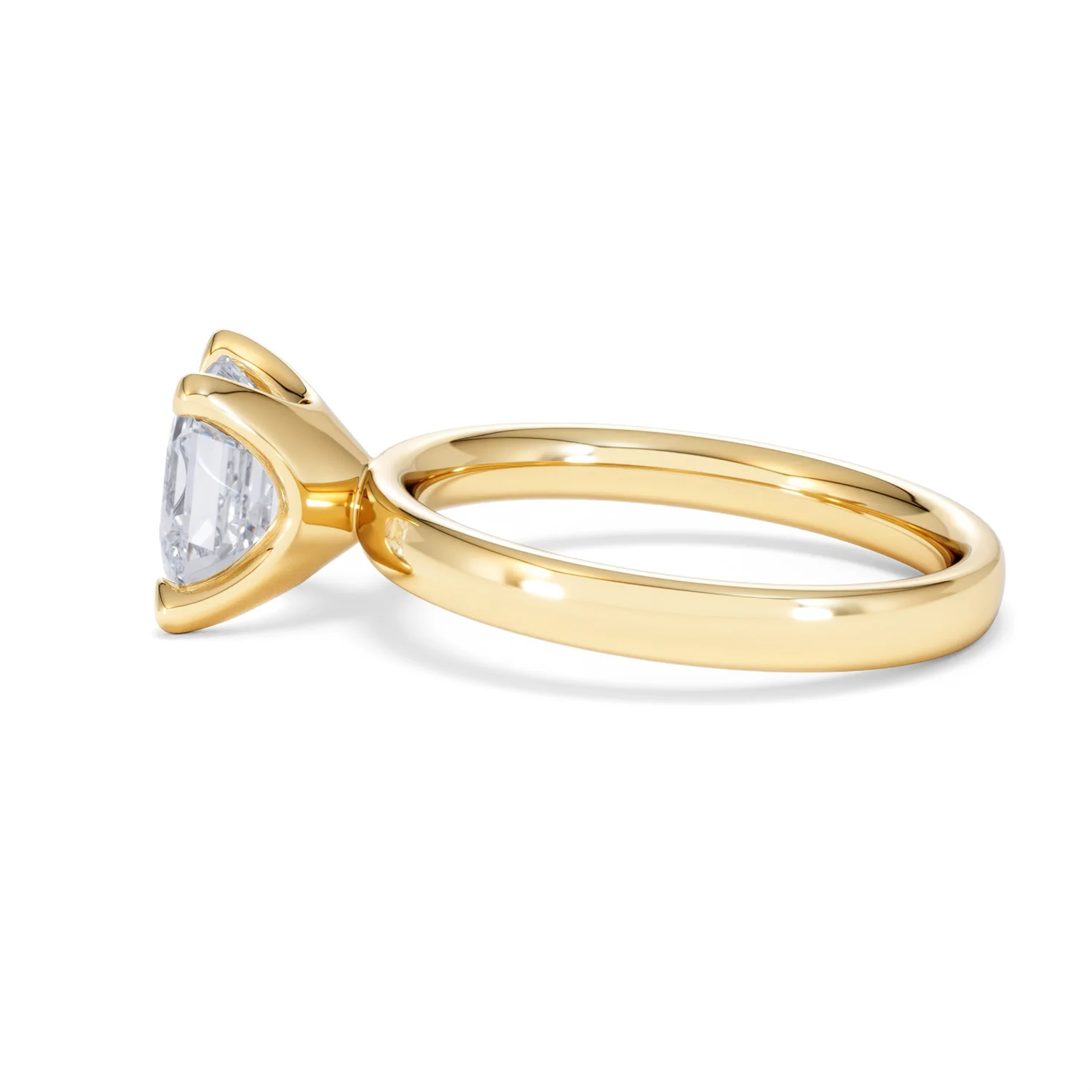 Origin 2.00ct Asscher Cut Lab Diamond Solitaire Engagement Ring in 18K Yellow Gold - Image 66