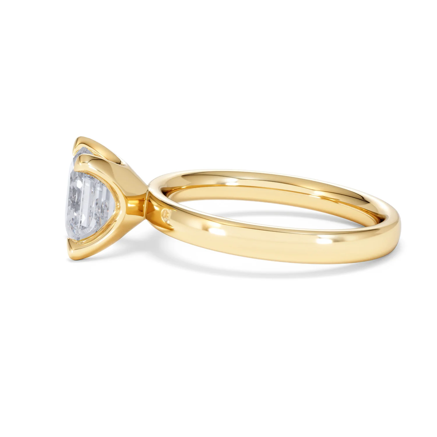 Origin 2.00ct Asscher Cut Lab Diamond Solitaire Engagement Ring in 18K Yellow Gold - Image 68