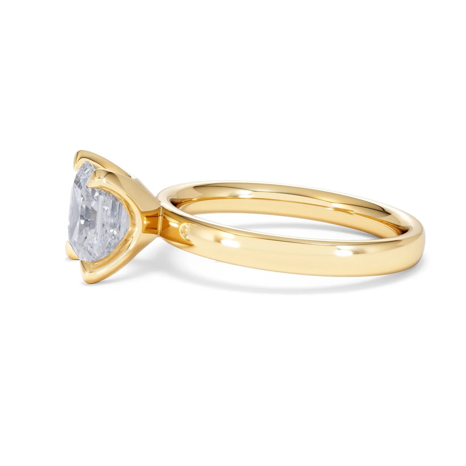 Origin 2.00ct Asscher Cut Lab Diamond Solitaire Engagement Ring in 18K Yellow Gold - Image 70