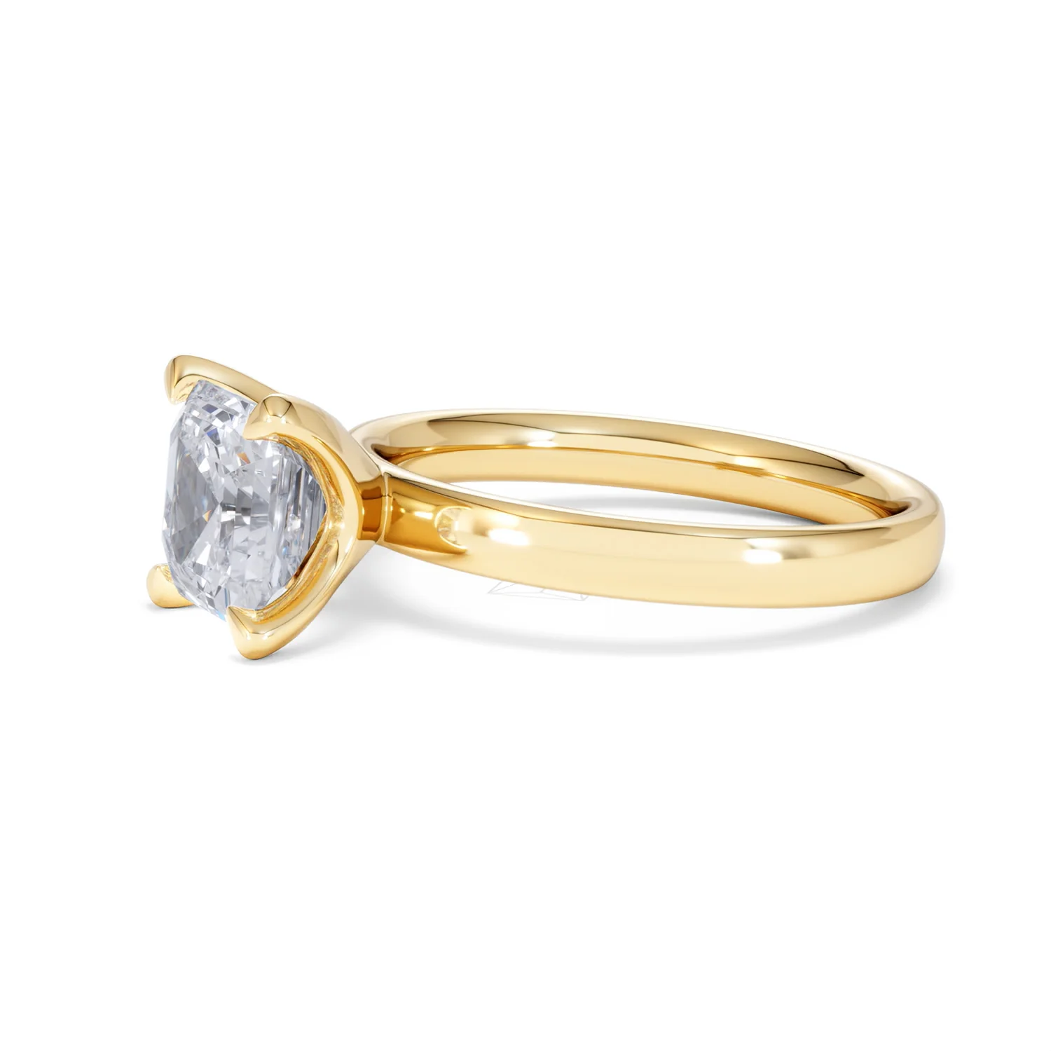 Origin 2.00ct Asscher Cut Lab Diamond Solitaire Engagement Ring in 18K Yellow Gold - Image 73