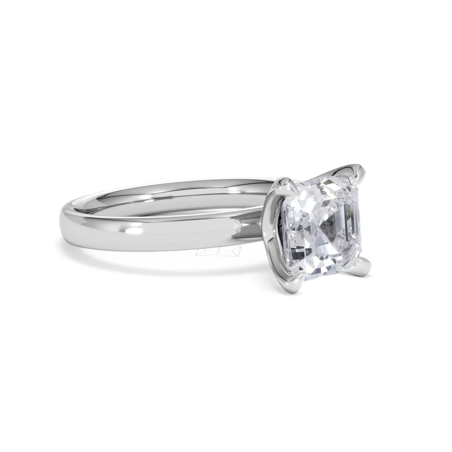 Origin 2.00ct Asscher Cut Lab Diamond Solitaire Engagement Ring in Platinum - Image 16