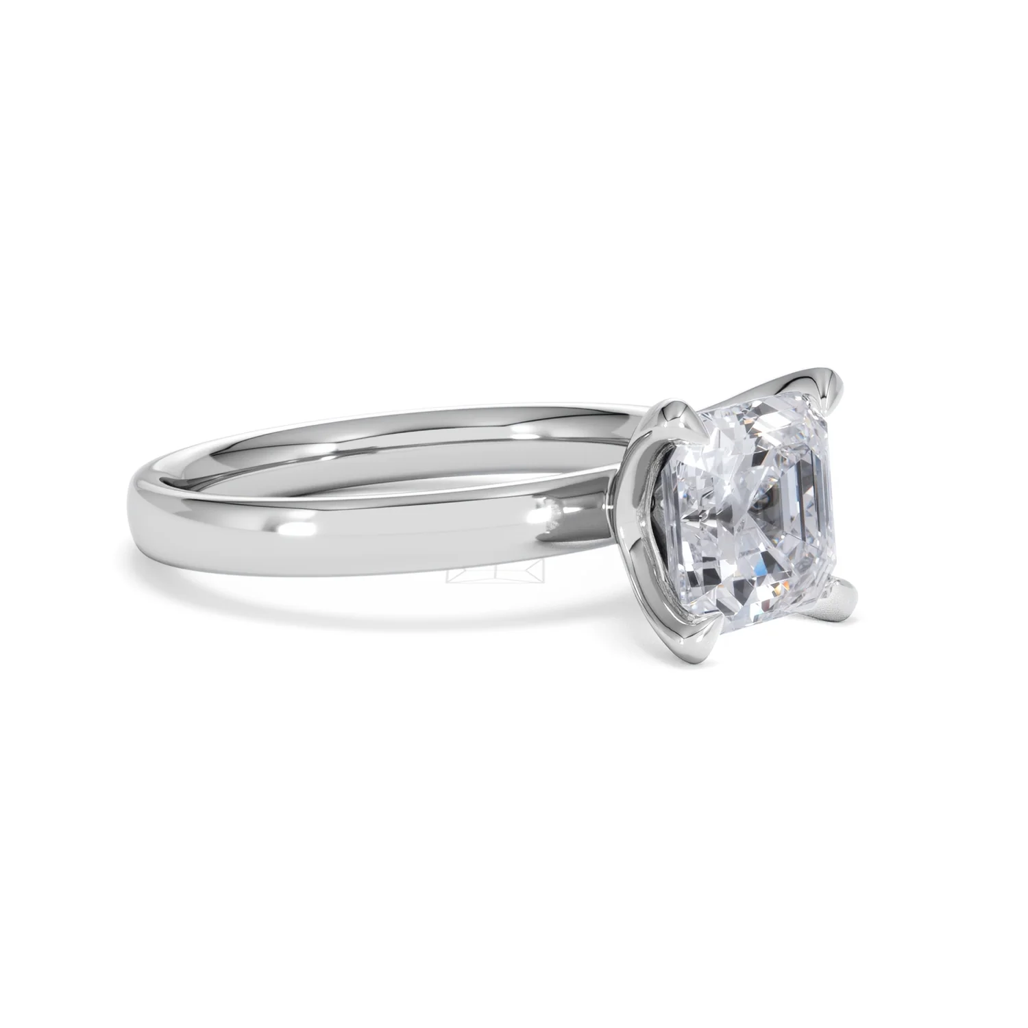Origin 2.00ct Asscher Cut Lab Diamond Solitaire Engagement Ring in Platinum - Image 17