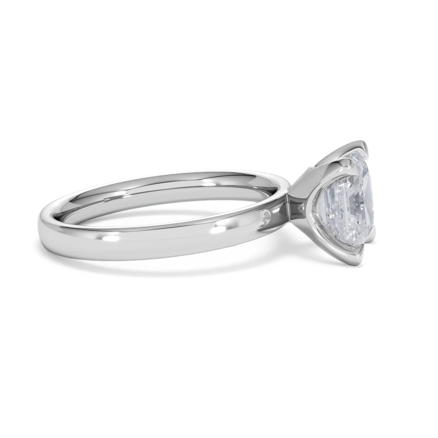Origin 2.00ct Asscher Cut Lab Diamond Solitaire Engagement Ring in Platinum - Image 24