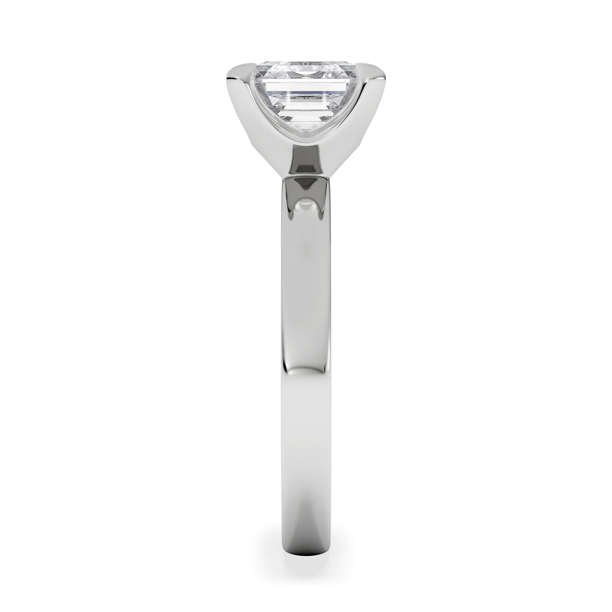 Origin 2.00ct Asscher Cut Lab Diamond Solitaire Engagement Ring in Platinum - Image 5