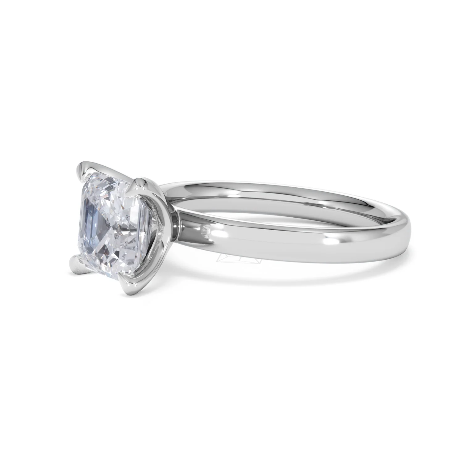 Origin 2.00ct Asscher Cut Lab Diamond Solitaire Engagement Ring in Platinum - Image 75
