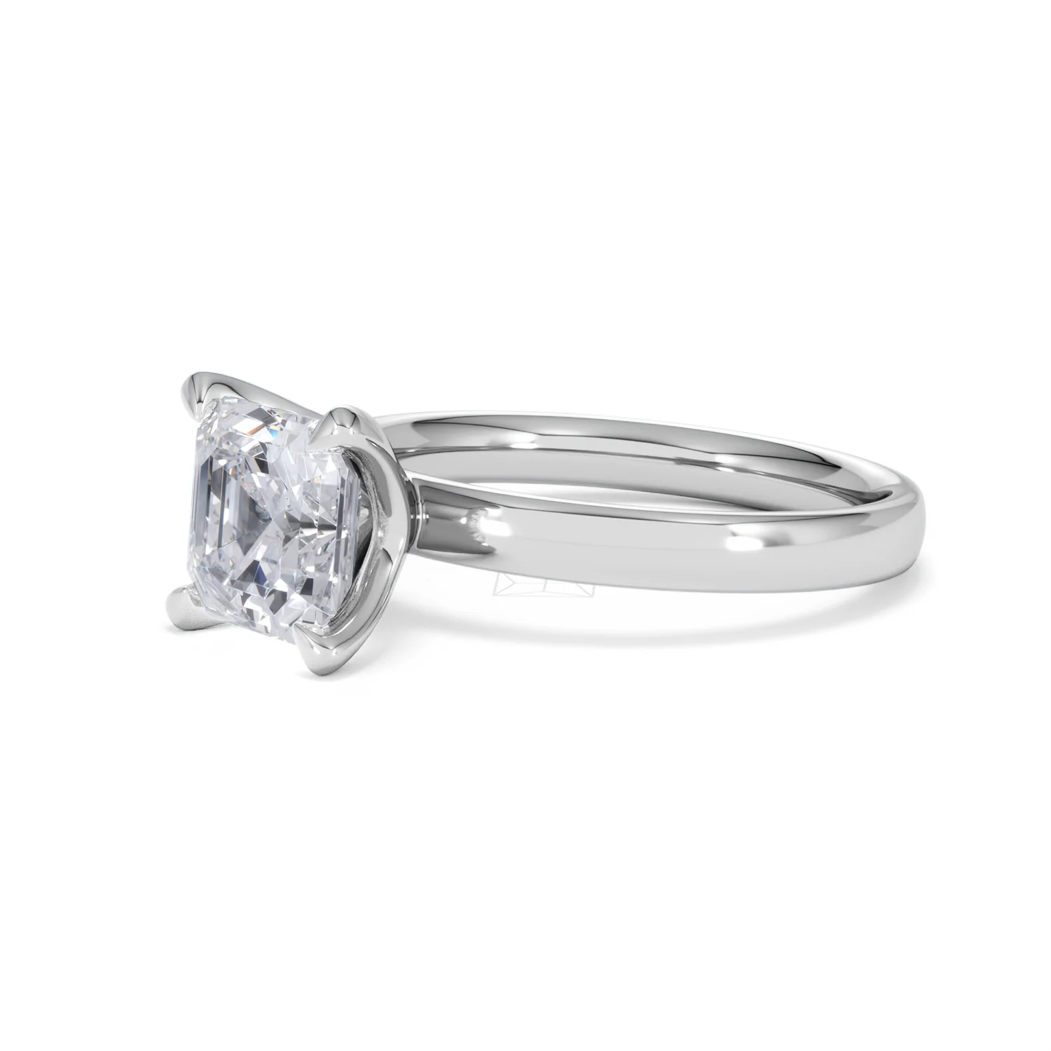 Origin 2.00ct Asscher Cut Lab Diamond Solitaire Engagement Ring in Platinum - Image 76