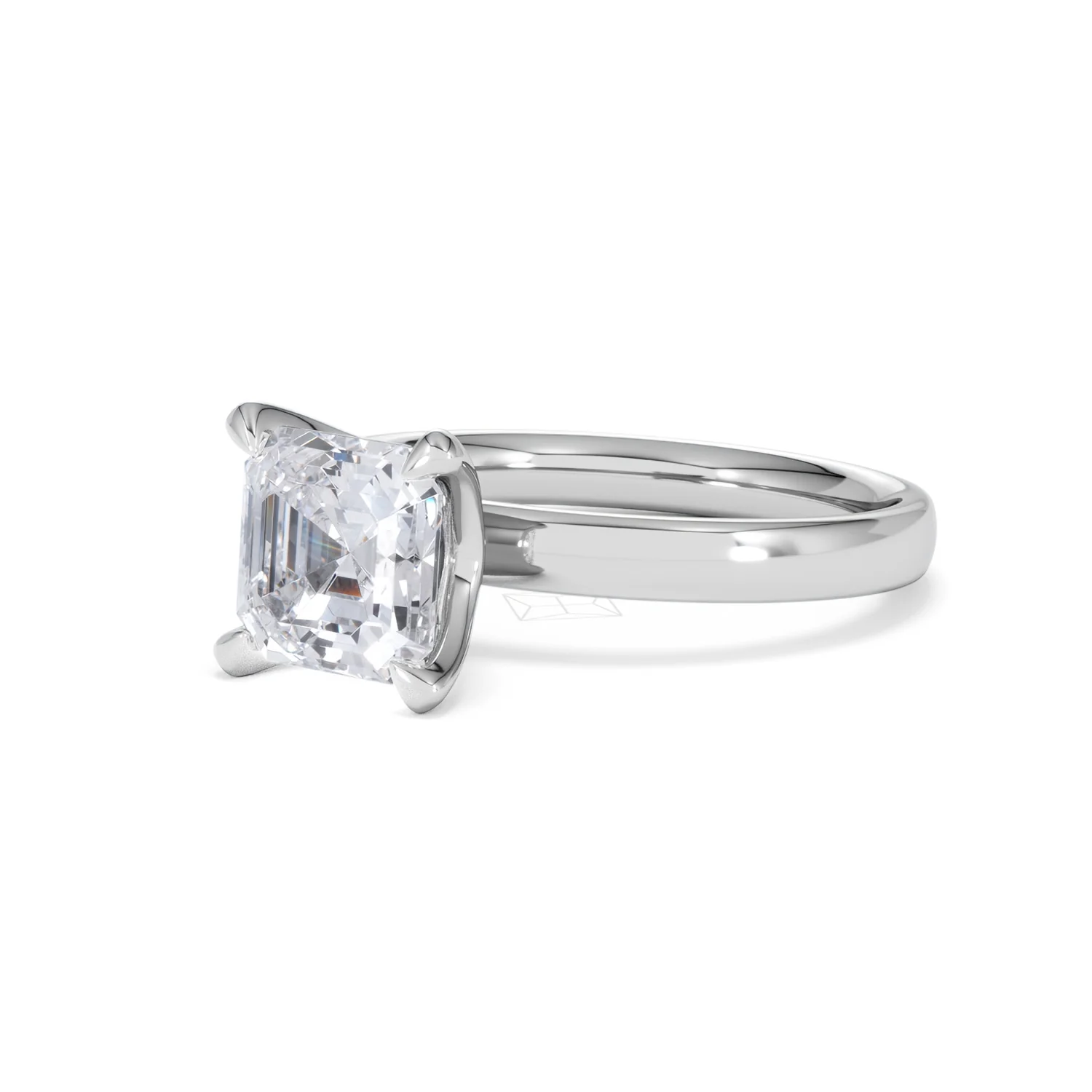 Origin 2.00ct Asscher Cut Lab Diamond Solitaire Engagement Ring in Platinum - Image 79