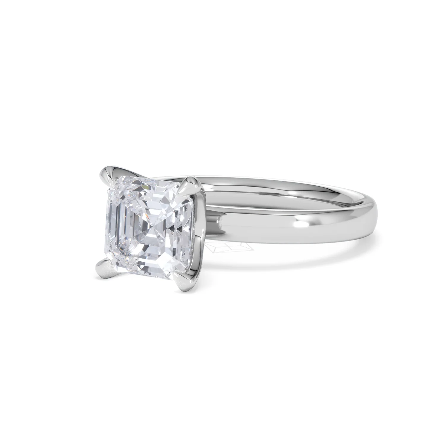 Origin 2.00ct Asscher Cut Lab Diamond Solitaire Engagement Ring in Platinum - Image 80