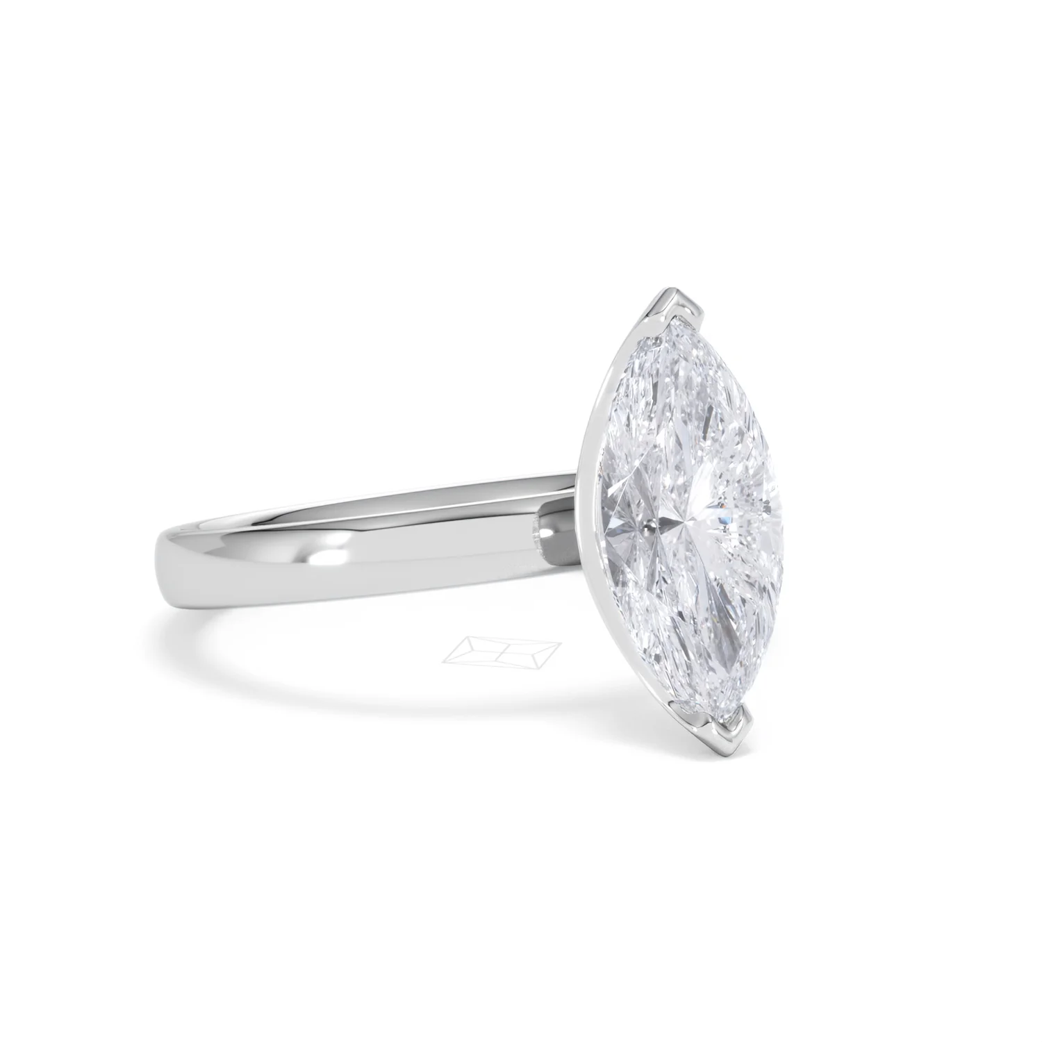 Origin 2.00ct Marquise Cut Lab Diamond Solitaire Engagement Ring in 18K White Gold - Image 14