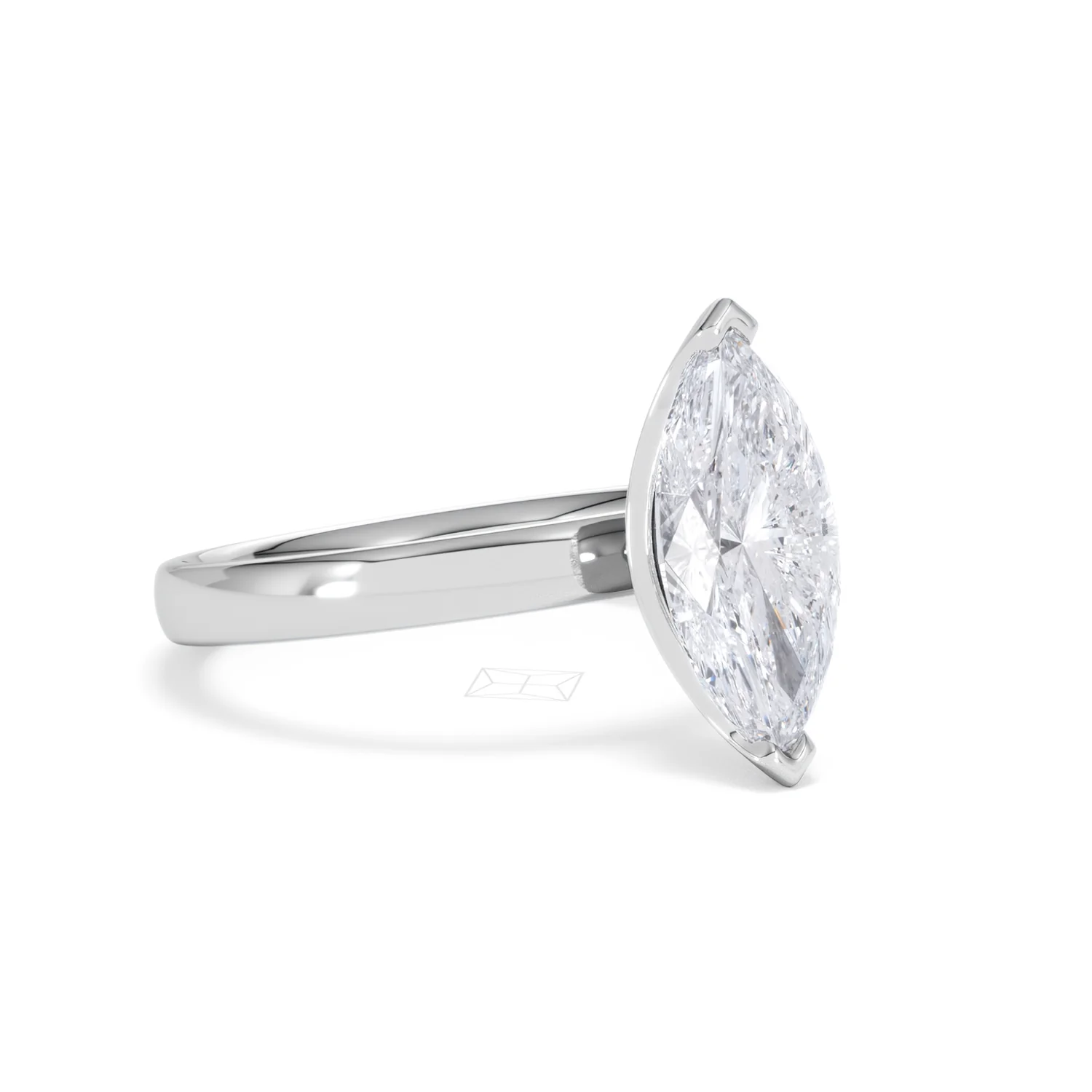 Origin 2.00ct Marquise Cut Lab Diamond Solitaire Engagement Ring in 18K White Gold - Image 15